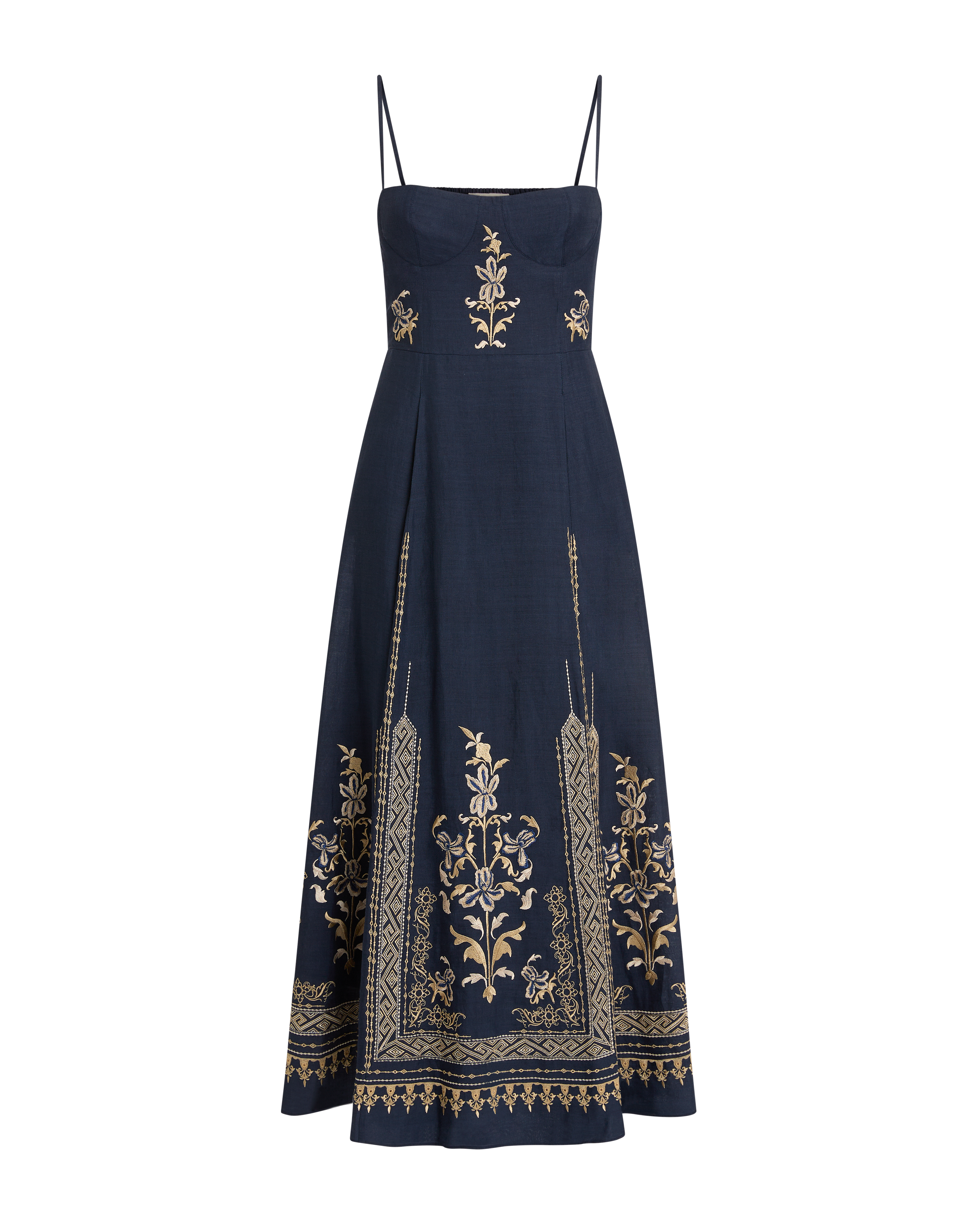 Valya Dress with Iris Embroidery