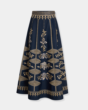 New Camille Skirt with Iris Embroidery