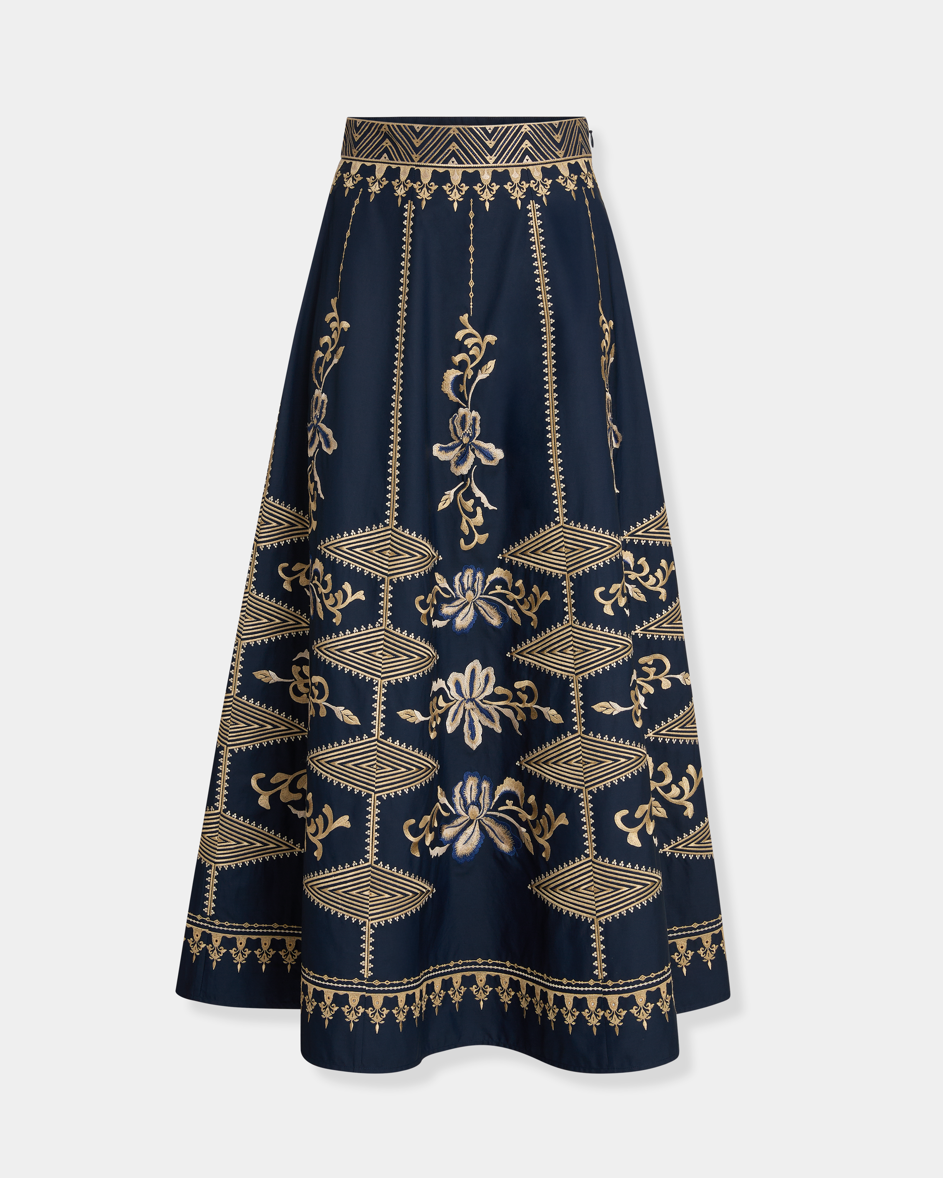 New Camille Skirt with Iris Embroidery