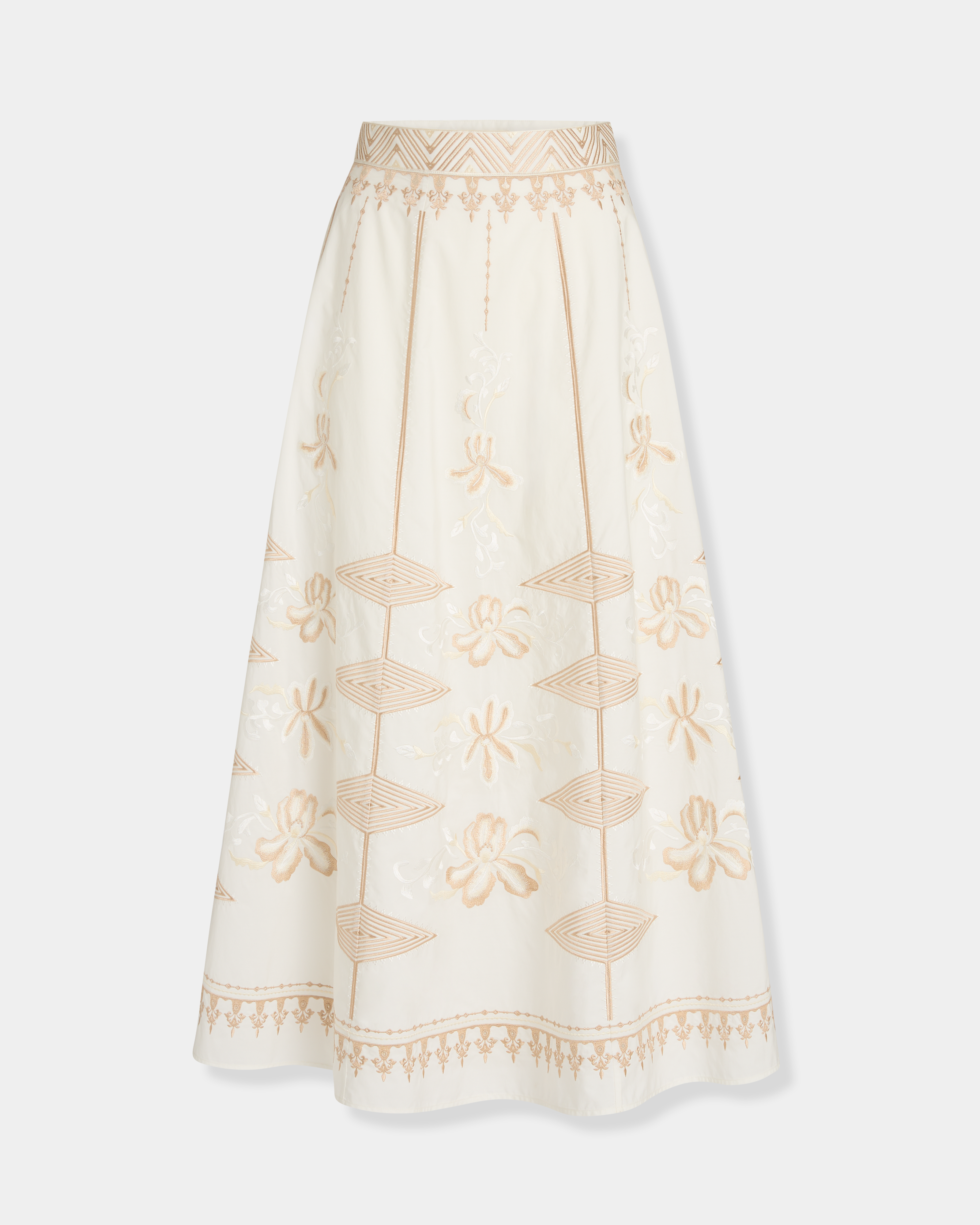 New Camille Skirt with Iris Embroidery