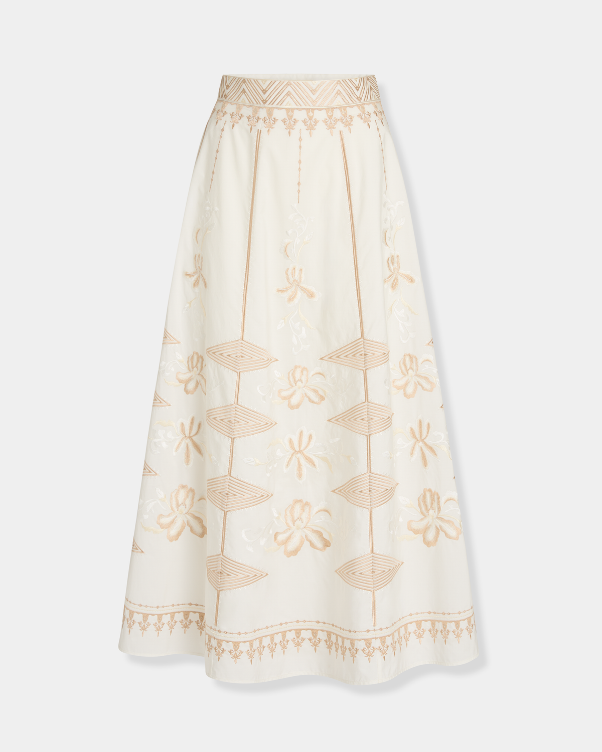 New Camille Skirt with Iris Embroidery