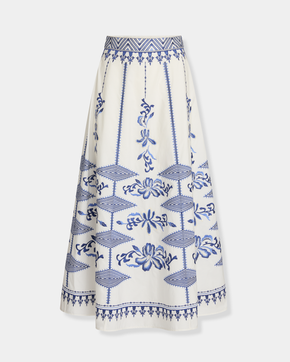 New Camille Skirt with Iris Embroidery