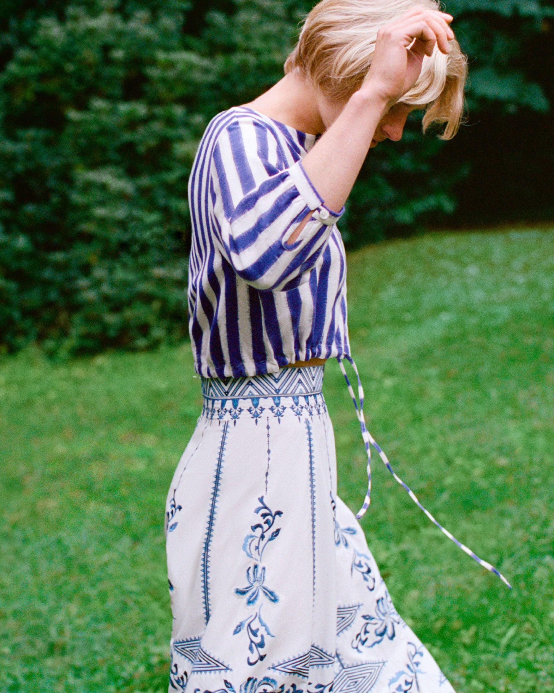 New Camille Skirt with Iris Embroidery