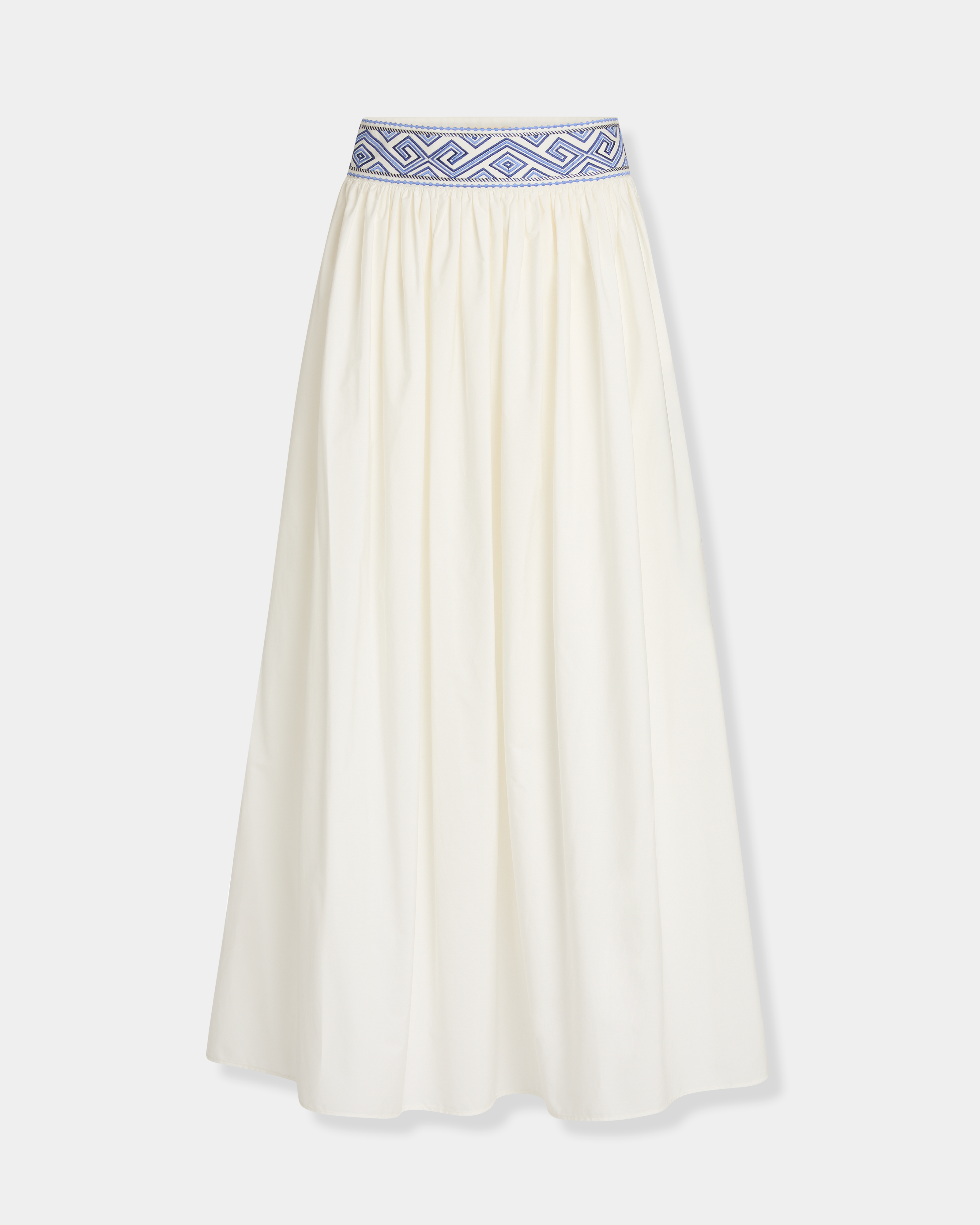 Ombretta Skirt with Iris Embroidery