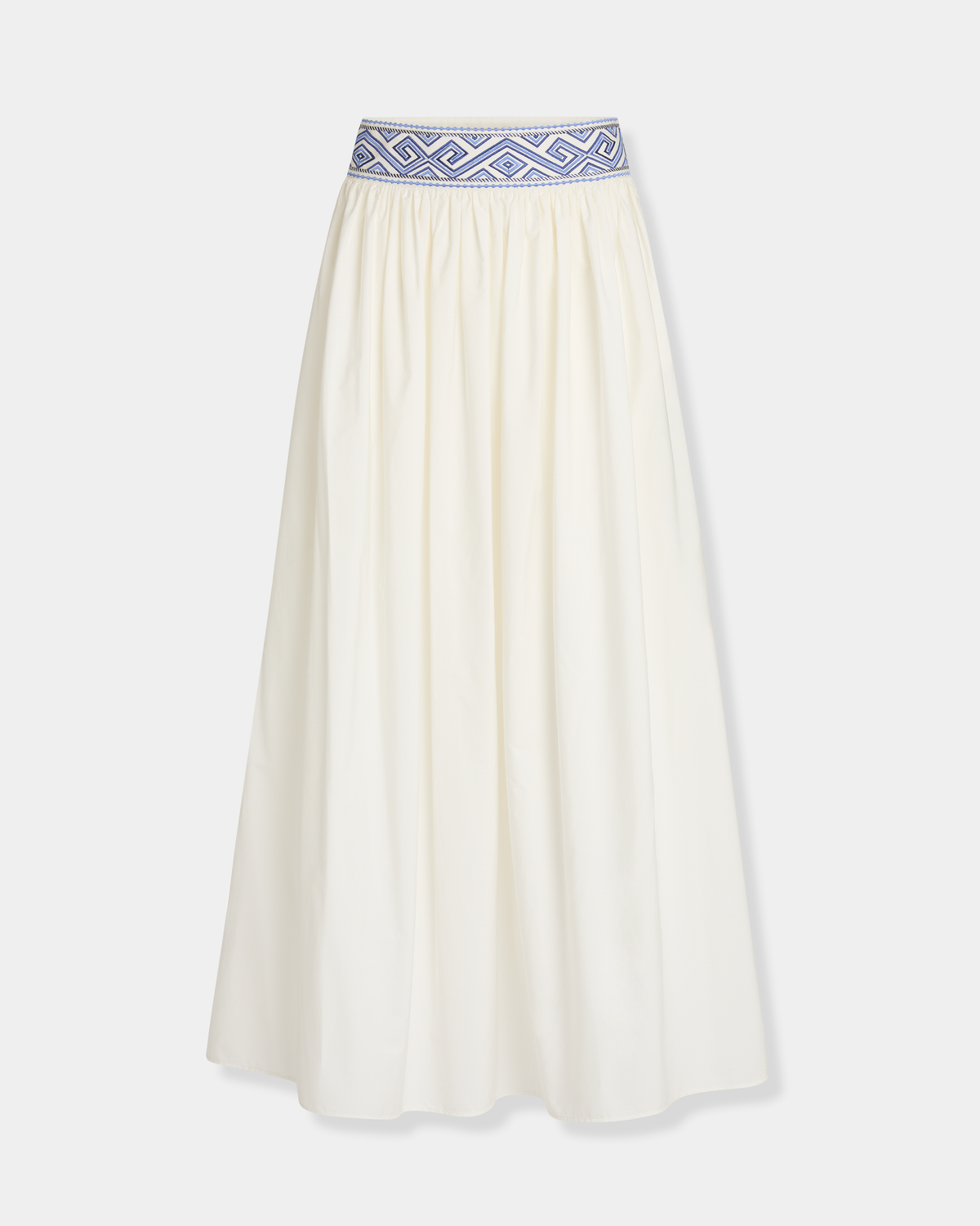 Ombretta Skirt with Iris Embroidery