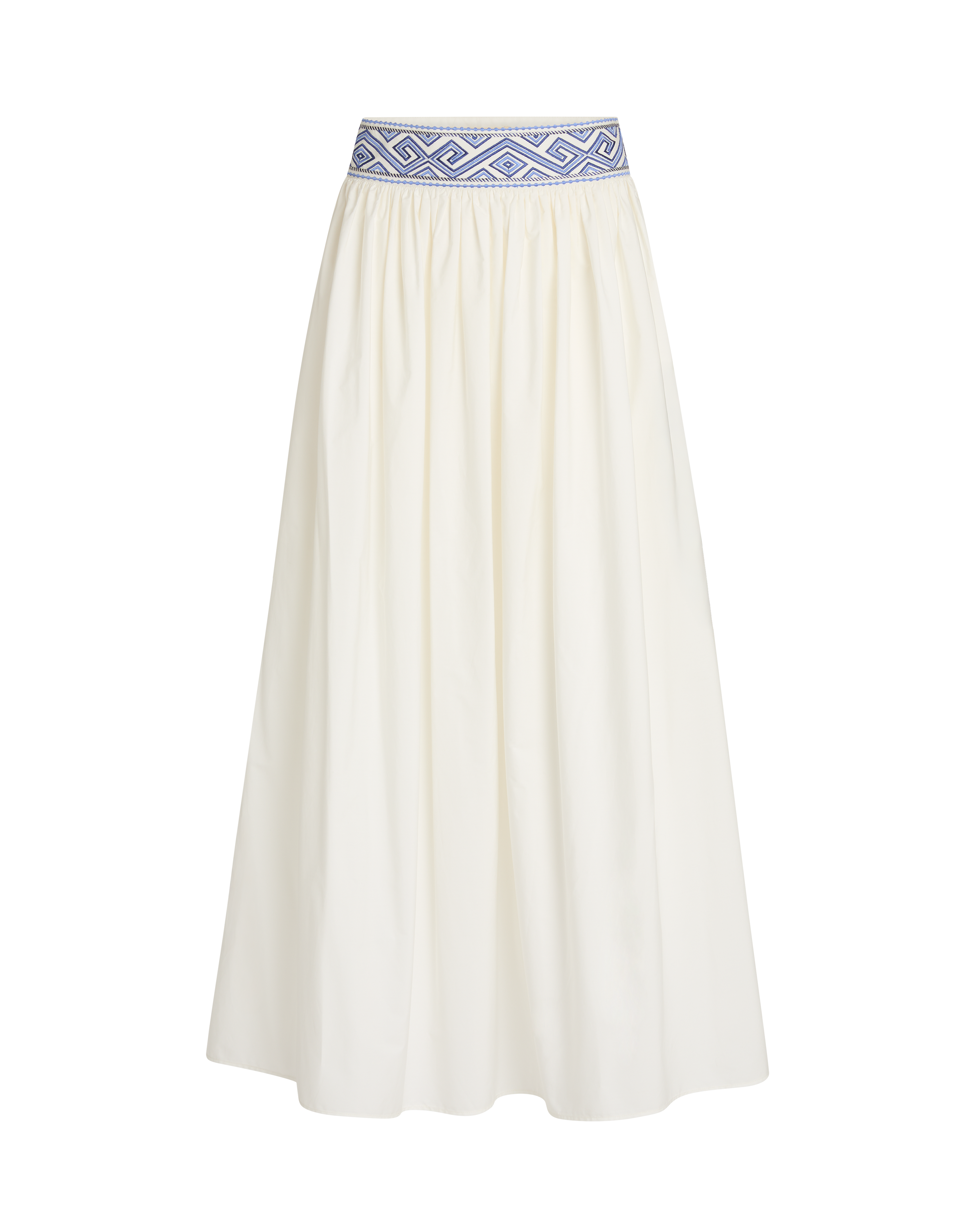 Ombretta Skirt  with Iris Embroidery