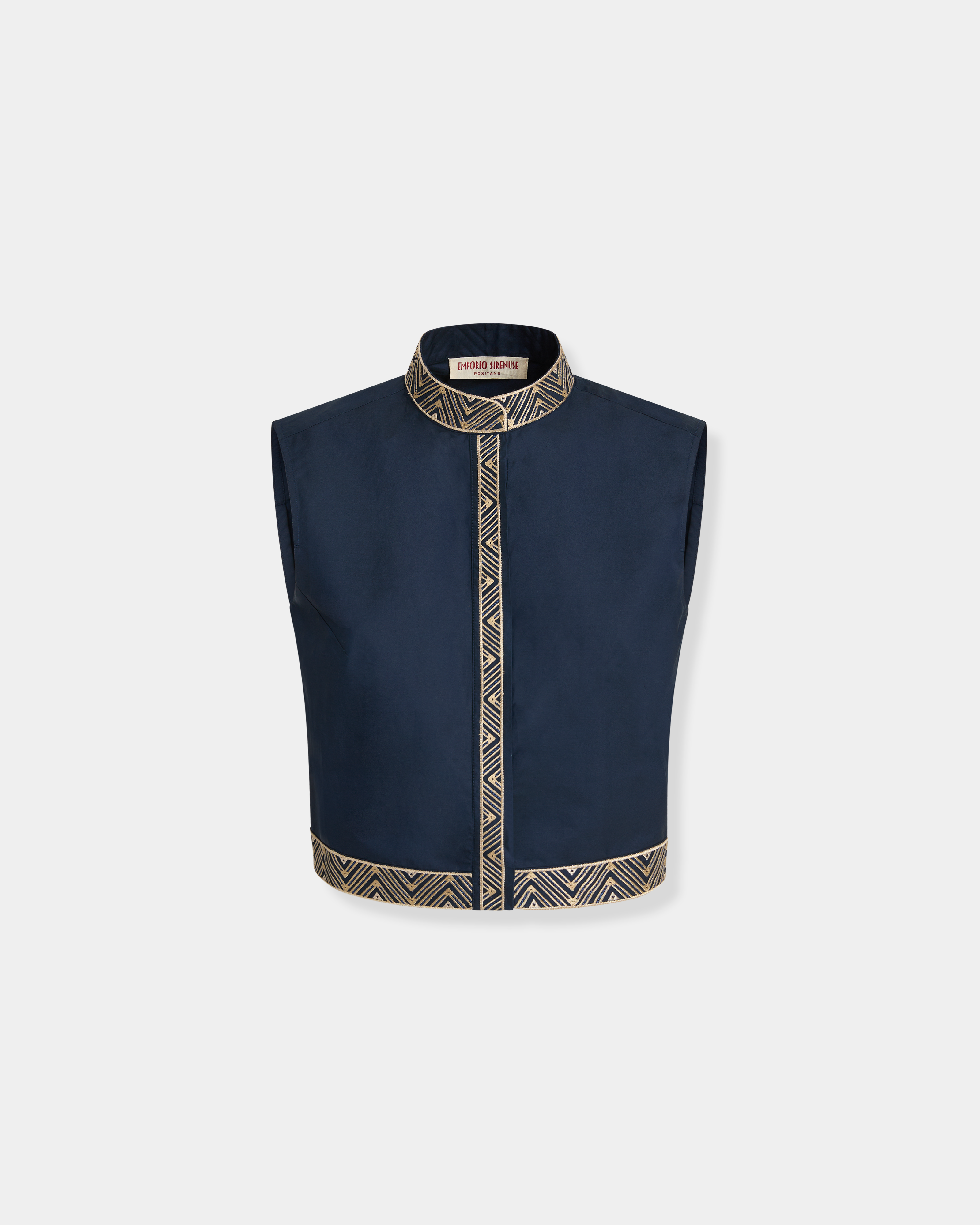 Andorra Top with Iris Embroidery