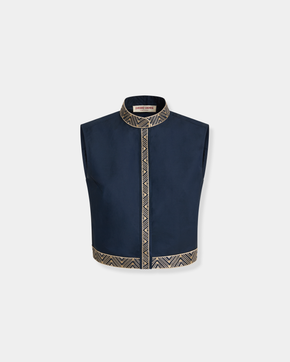 Andorra Top with Iris Embroidery