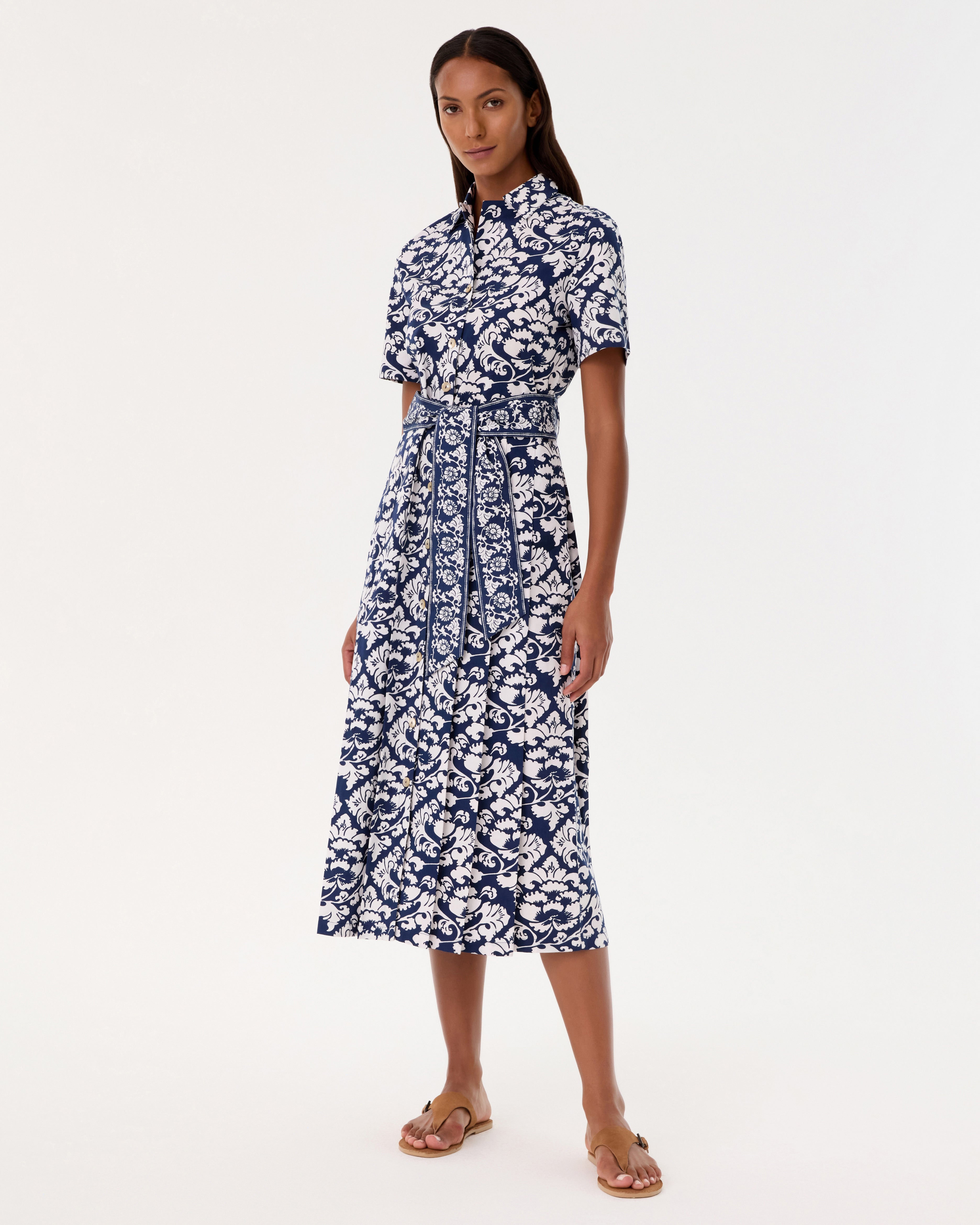 Claudia Dress in Lotus Flower Print