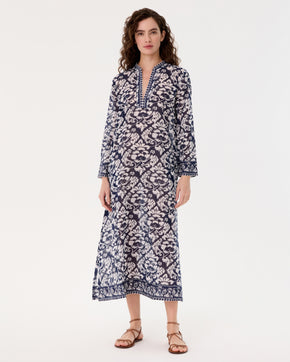 Giada Caftan in Lotus Flower Print