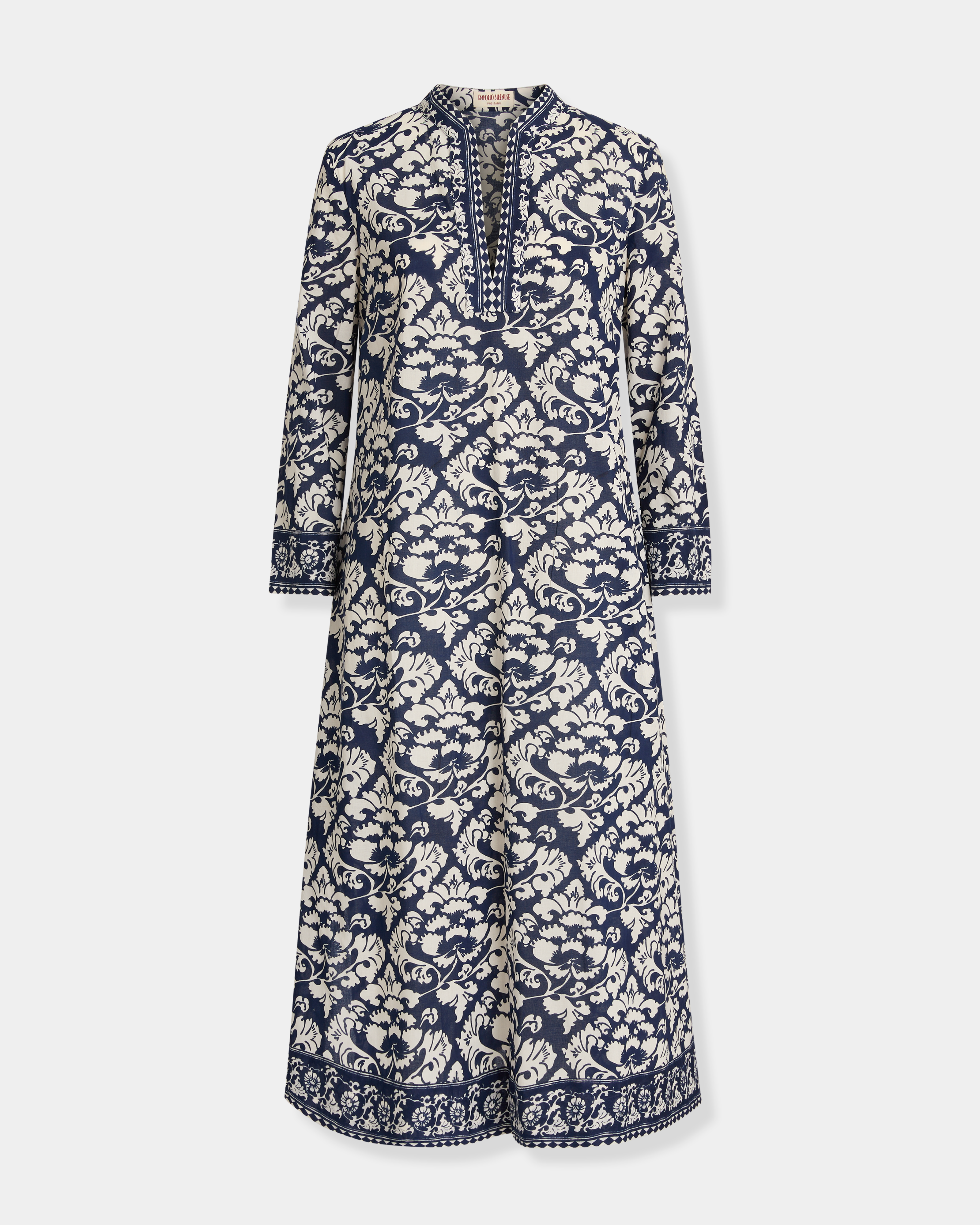 Giada Caftan in Lotus Flower Print