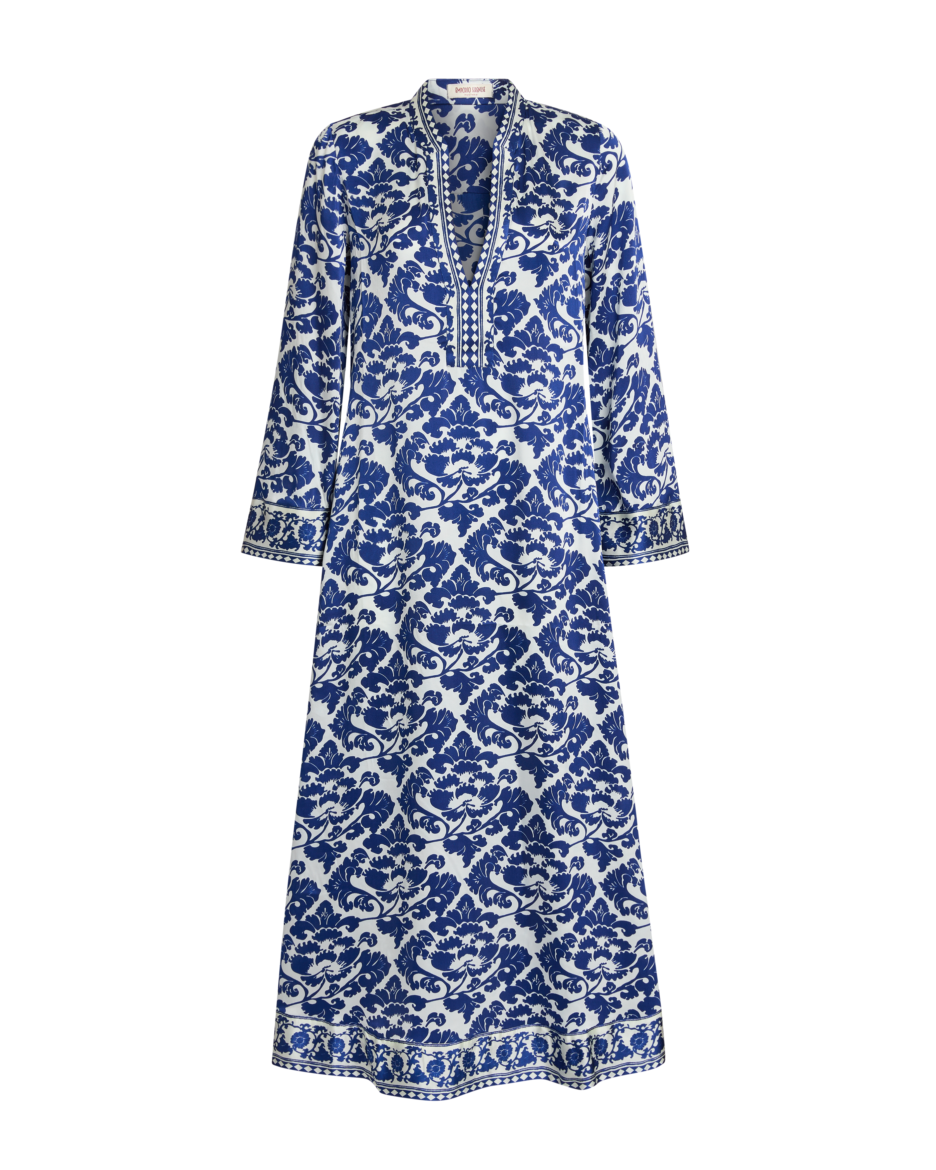Jenna Caftan in Lotus Flower Print