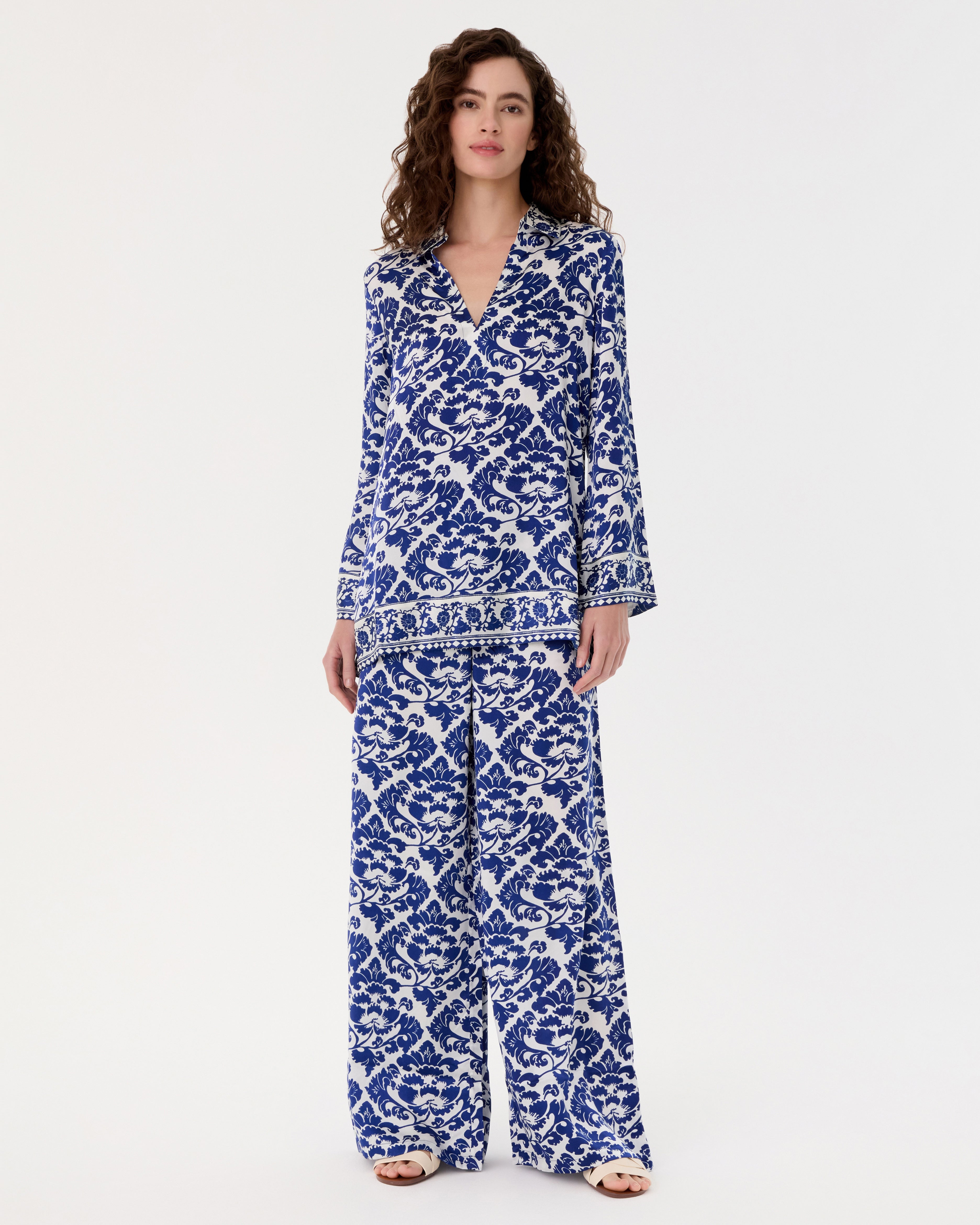 Jia Tunic in Lotus Flower Print