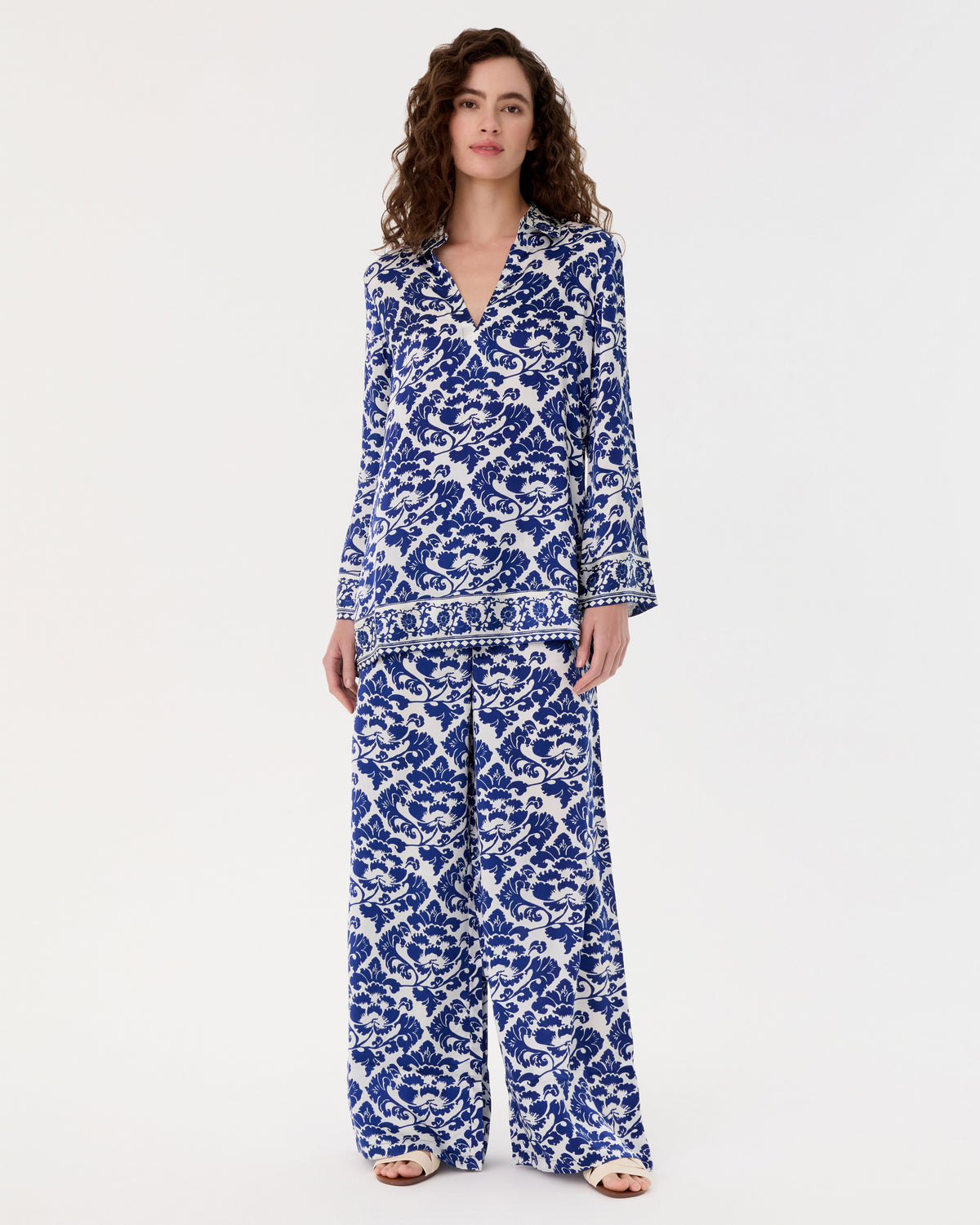 Jia Tunic in Lotus Flower Print
