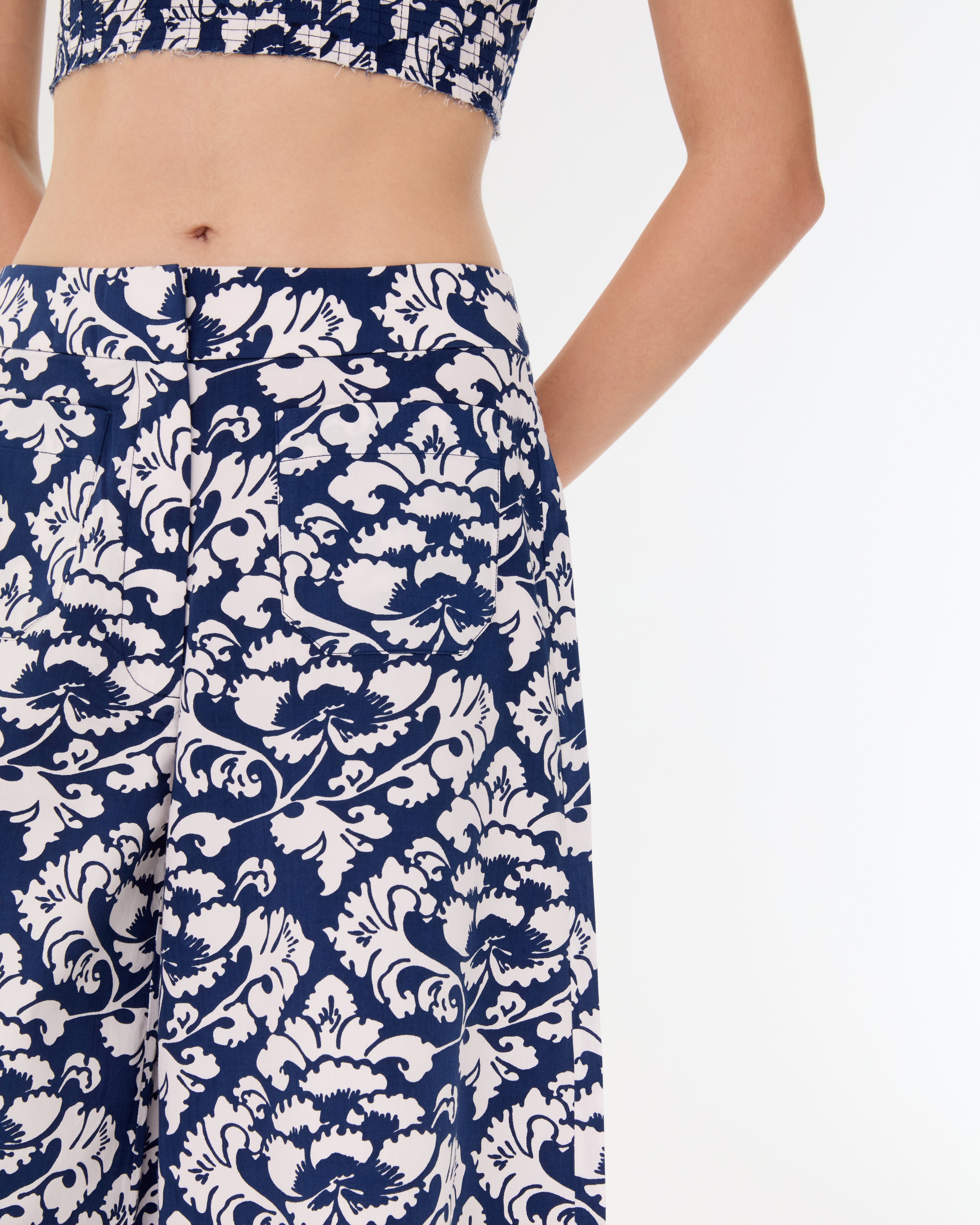 Adele Trousers in Lotus Flower Print