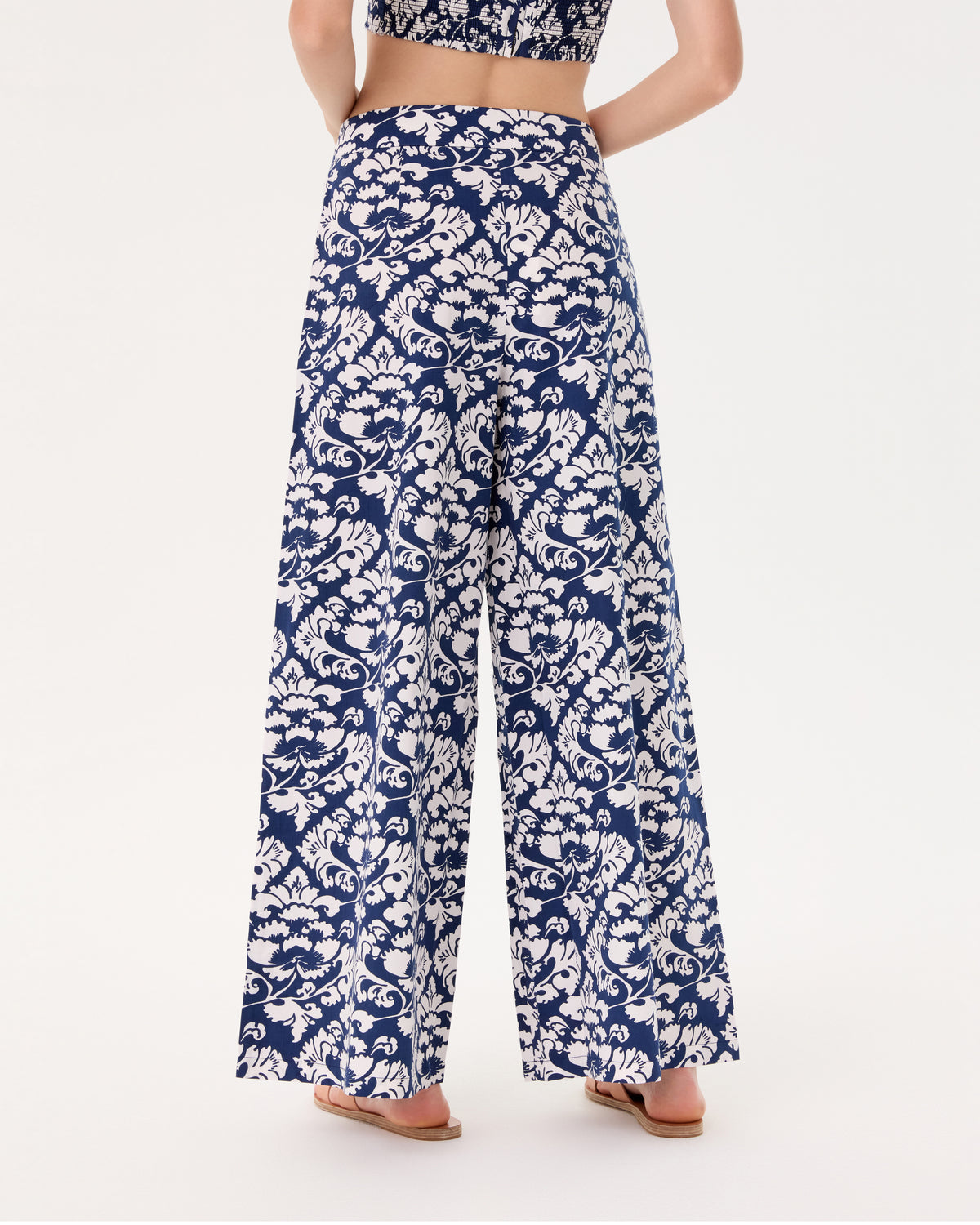 Adele Trousers in Lotus Flower Print