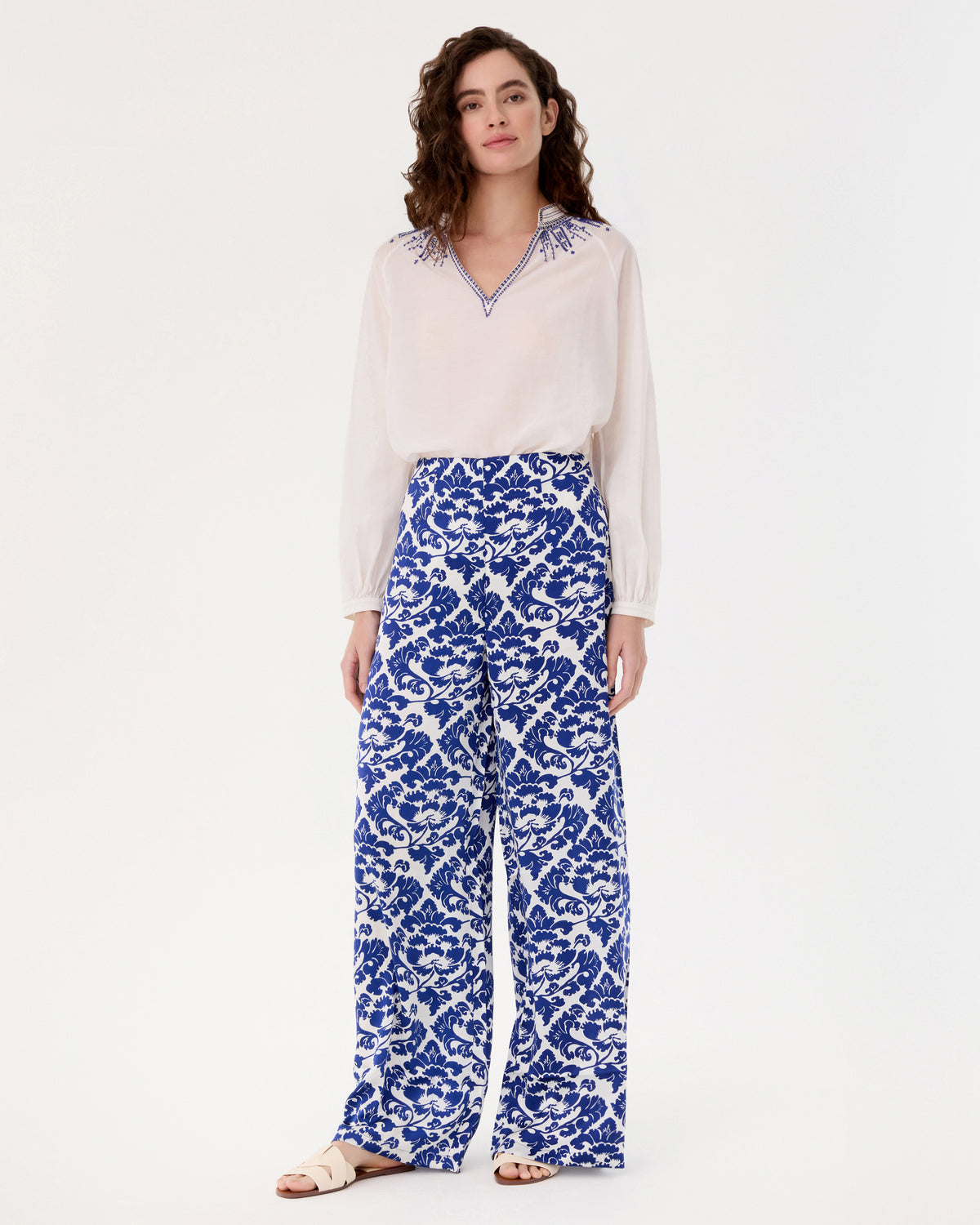 Stephan Trousers in Lotus Flower Print