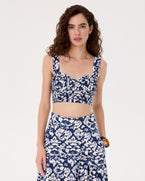 Dalia Top in Lotus Flower Print