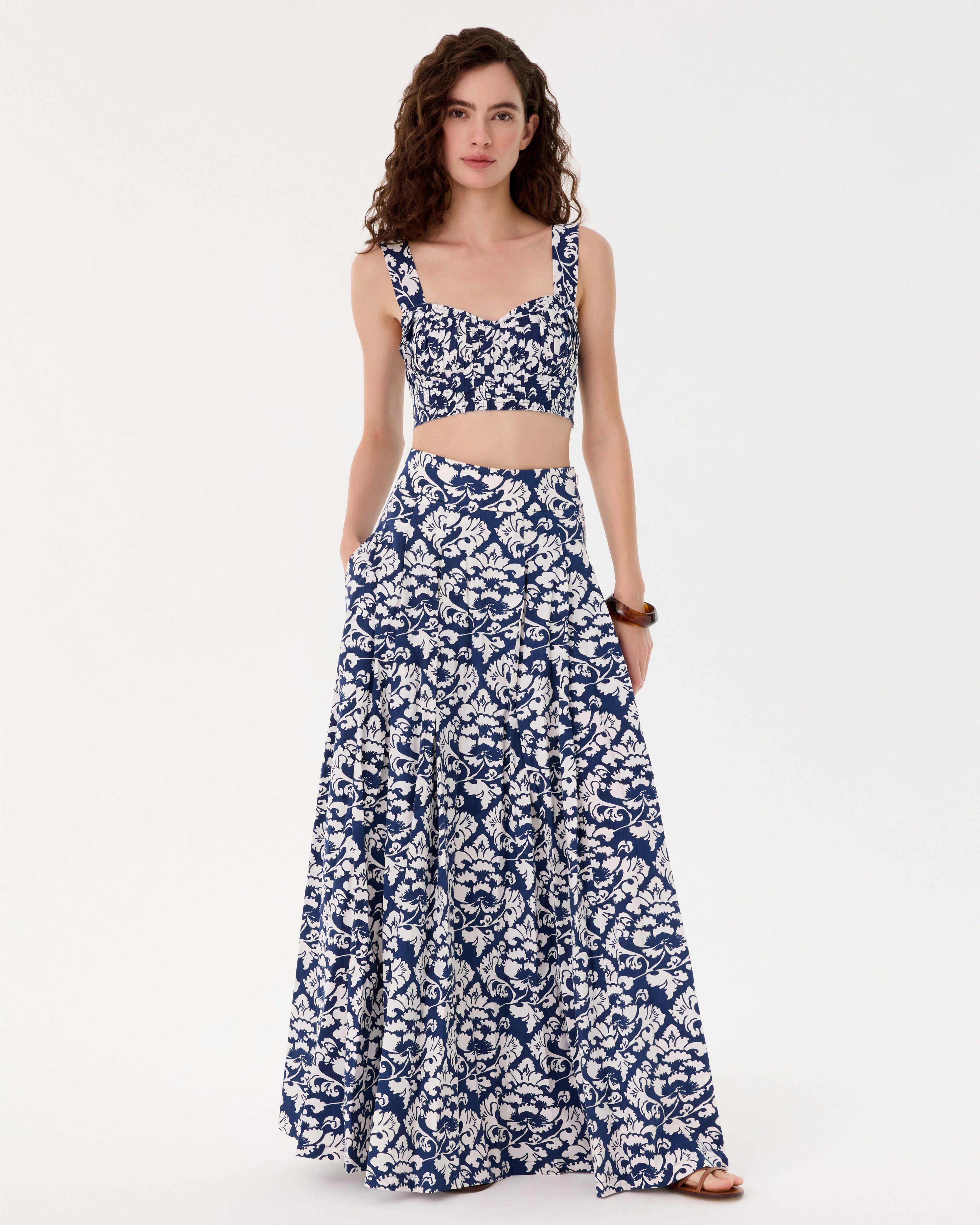 Dalia Top in Lotus Flower Print