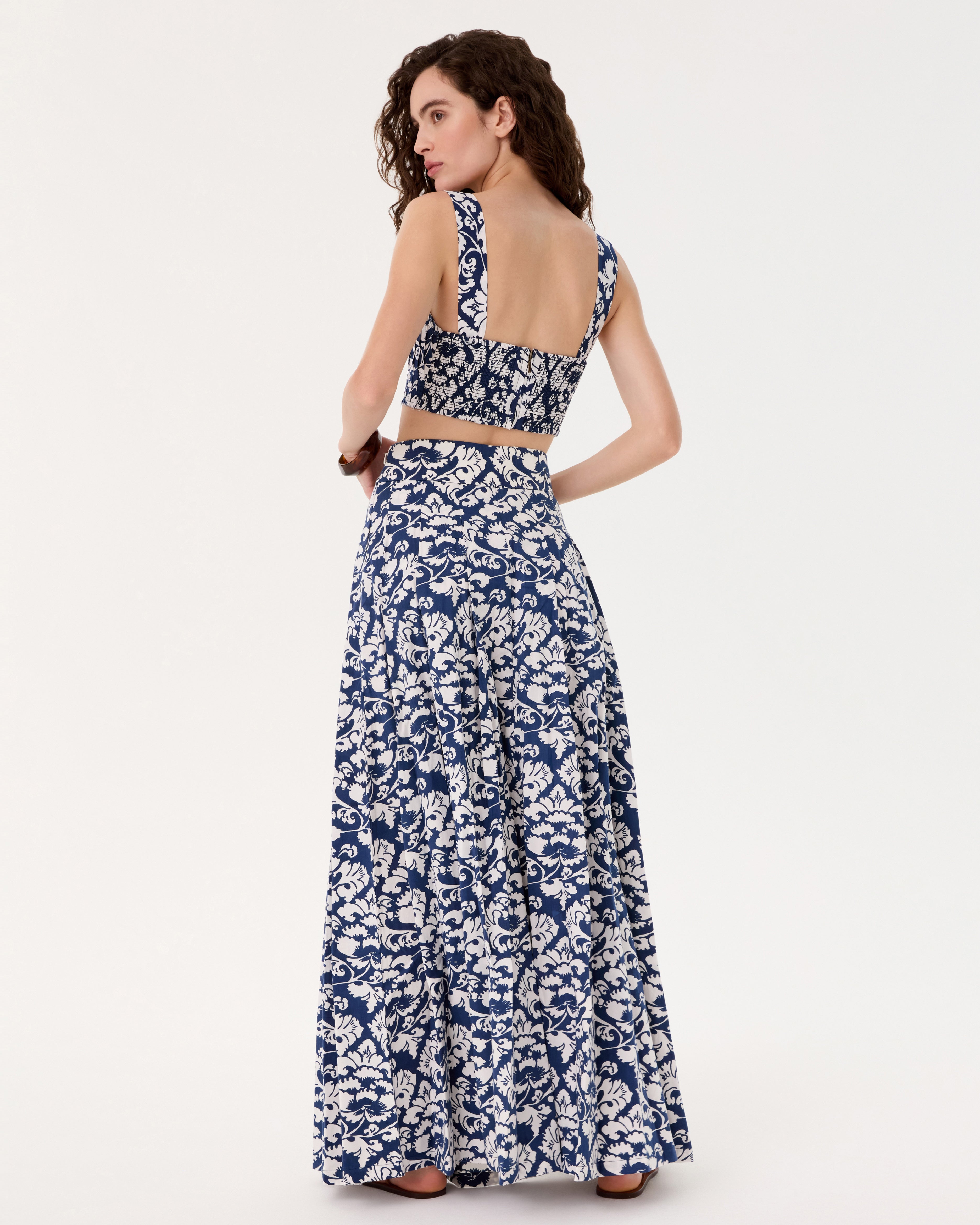 Dalia Top in Lotus Flower Print