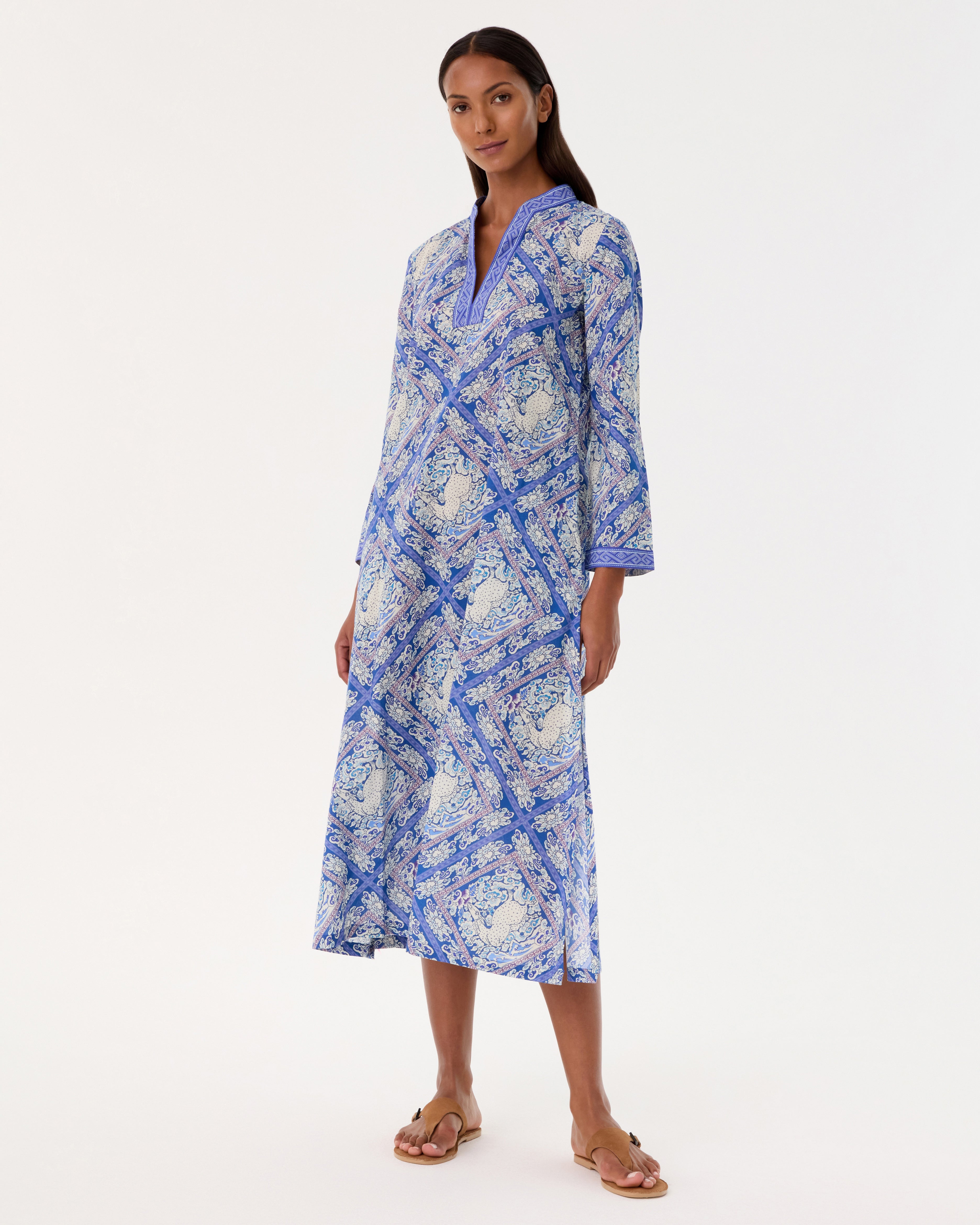 Giada Caftan in Meadow Print
