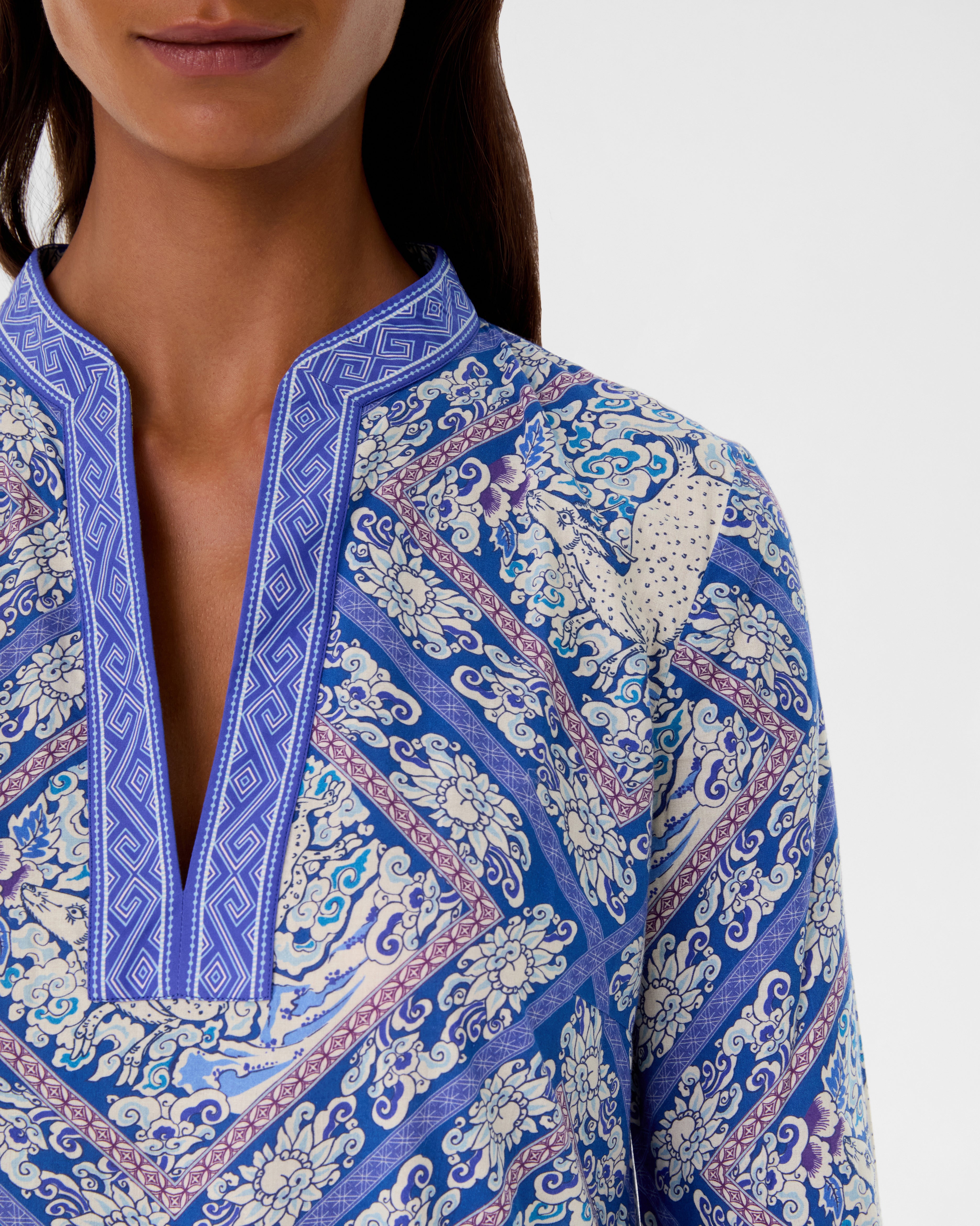 Giada Caftan in Meadow Print