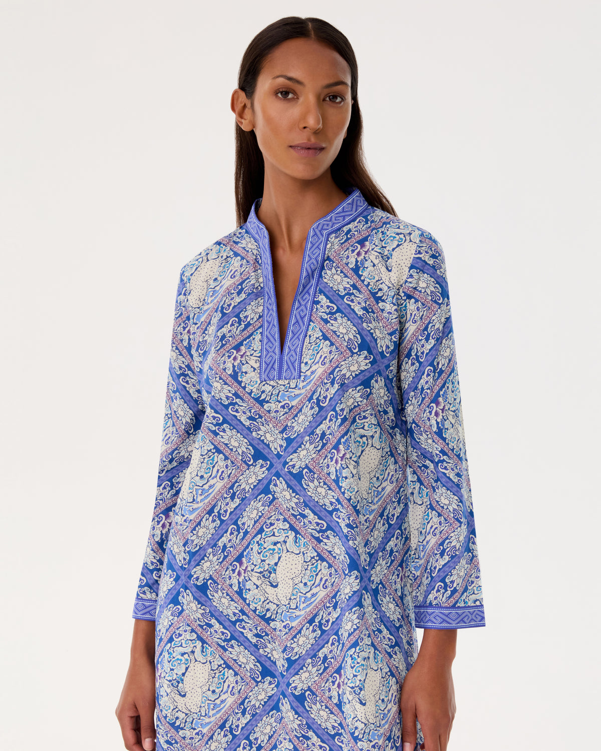 Giada Caftan in Meadow Print