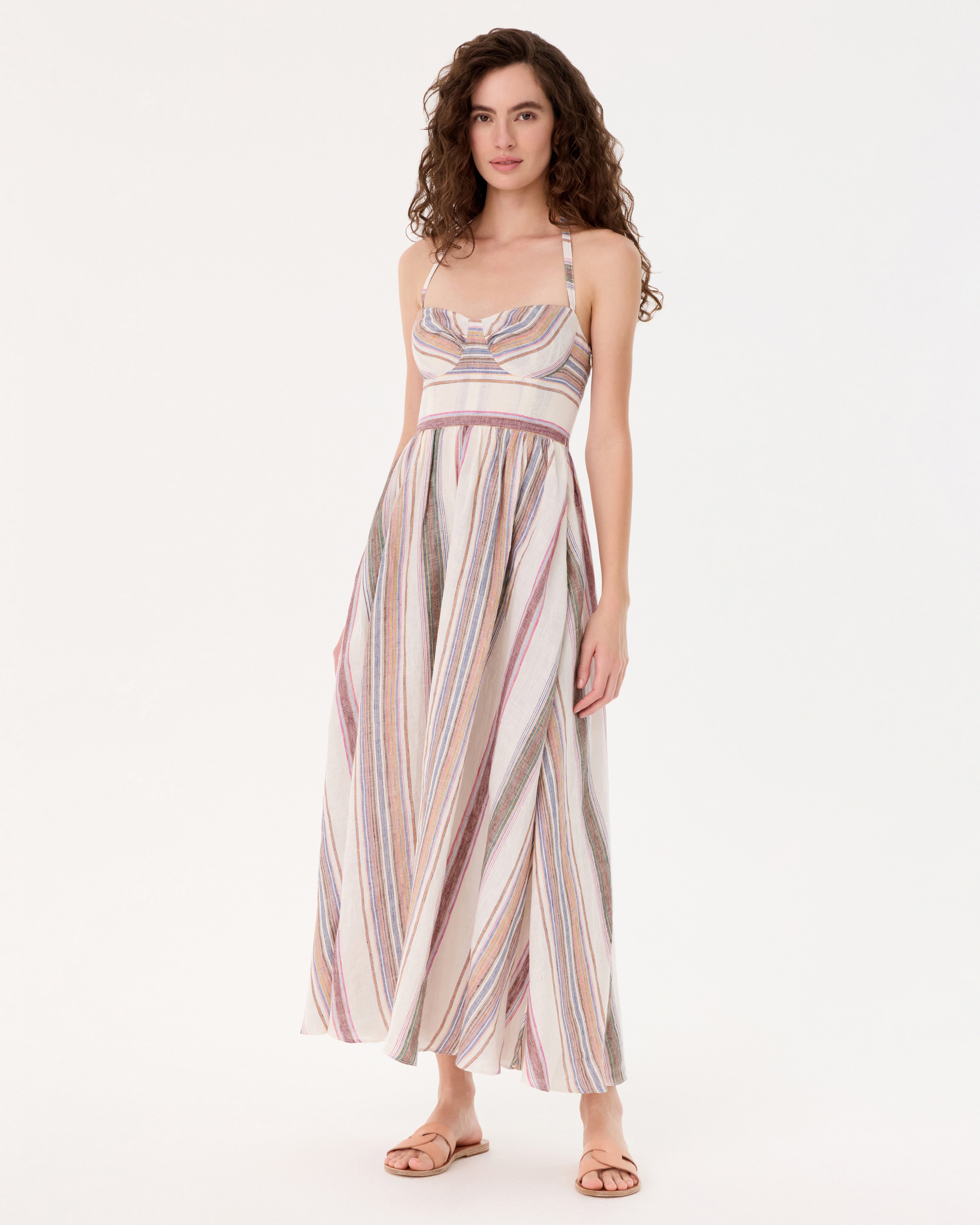 Johanna Dress in Ping Pong Stripes