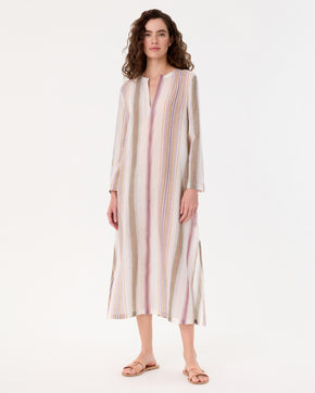 Giada Caftan in Ping Pong Stripes