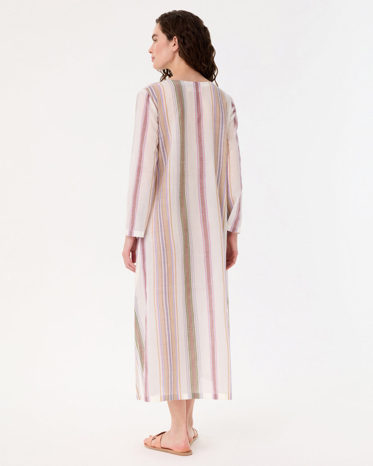 Giada Caftan in Ping Pong Stripes
