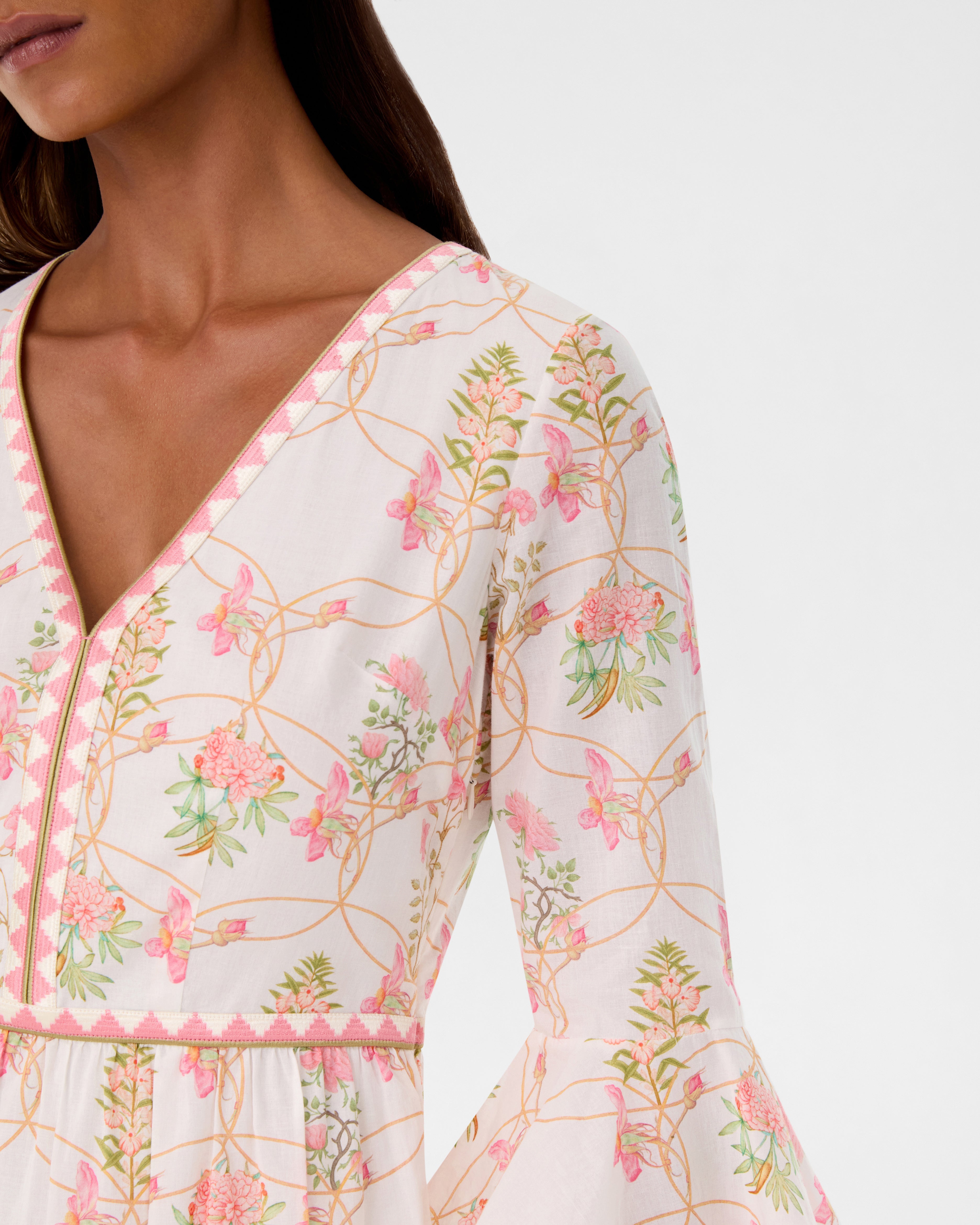 Bella Dress in Rose Garden Print