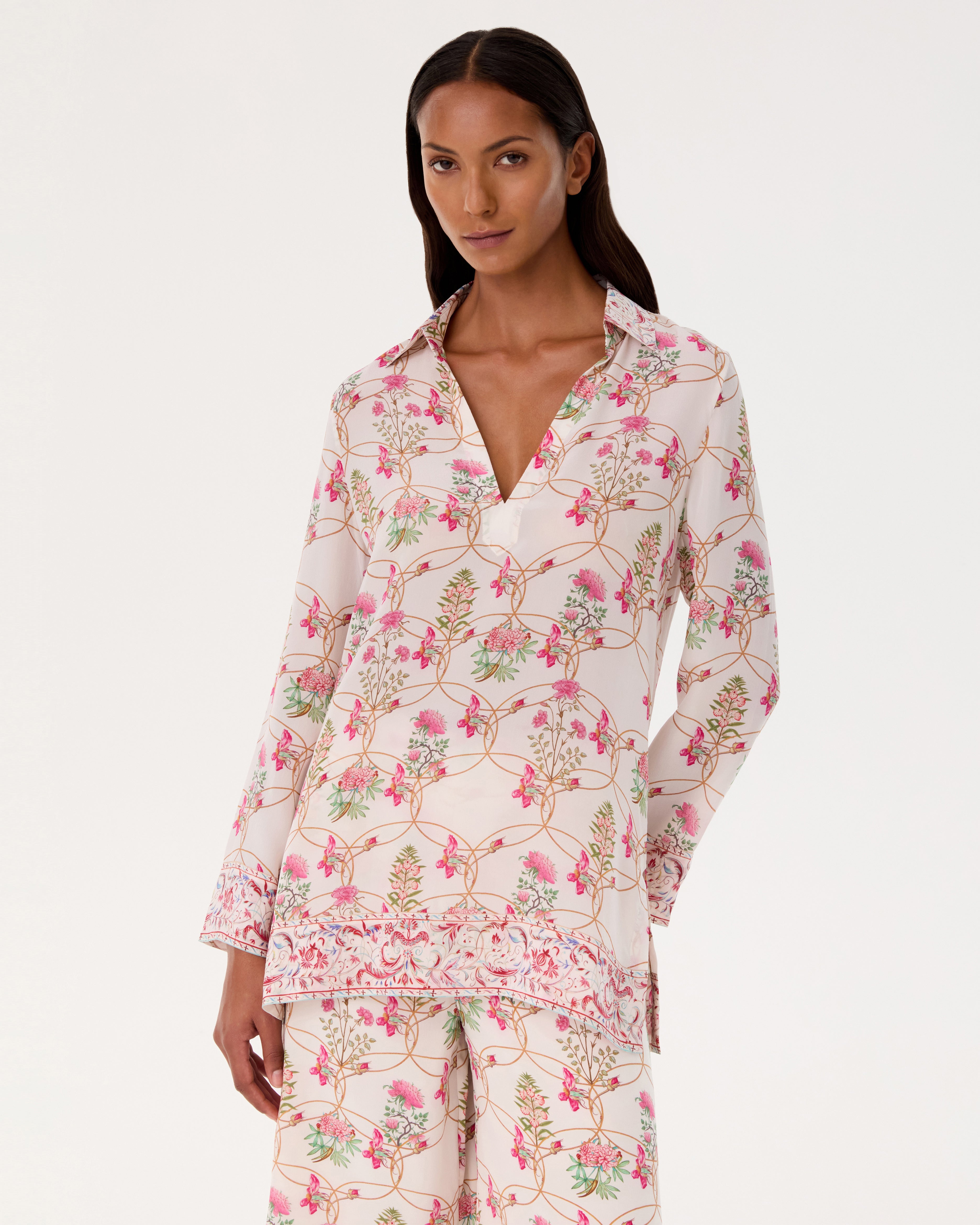 Jia Tunic in Rose Garden Print
