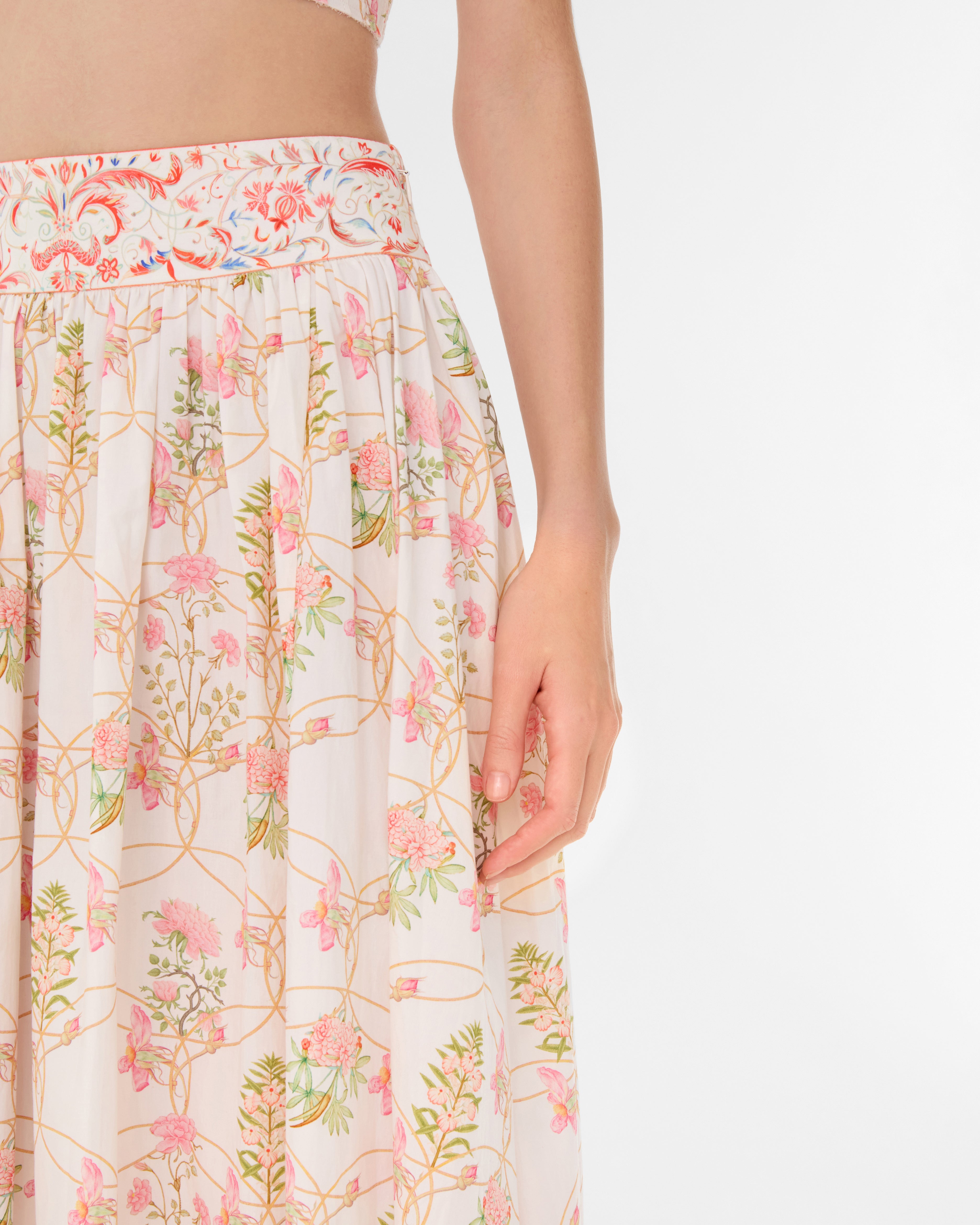 Ombretta Skirt in Rose Garden Print