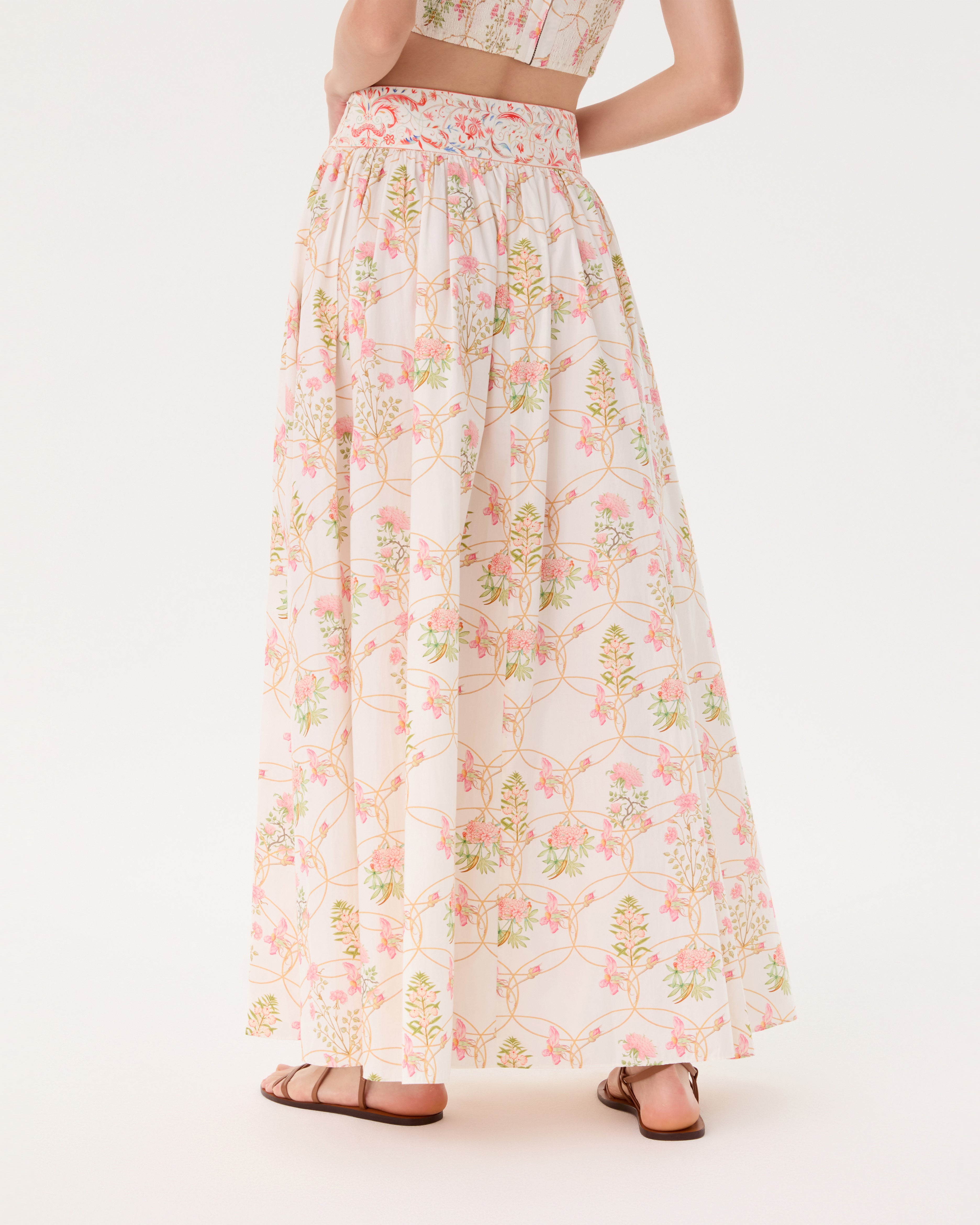 Ombretta Skirt in Rose Garden Print