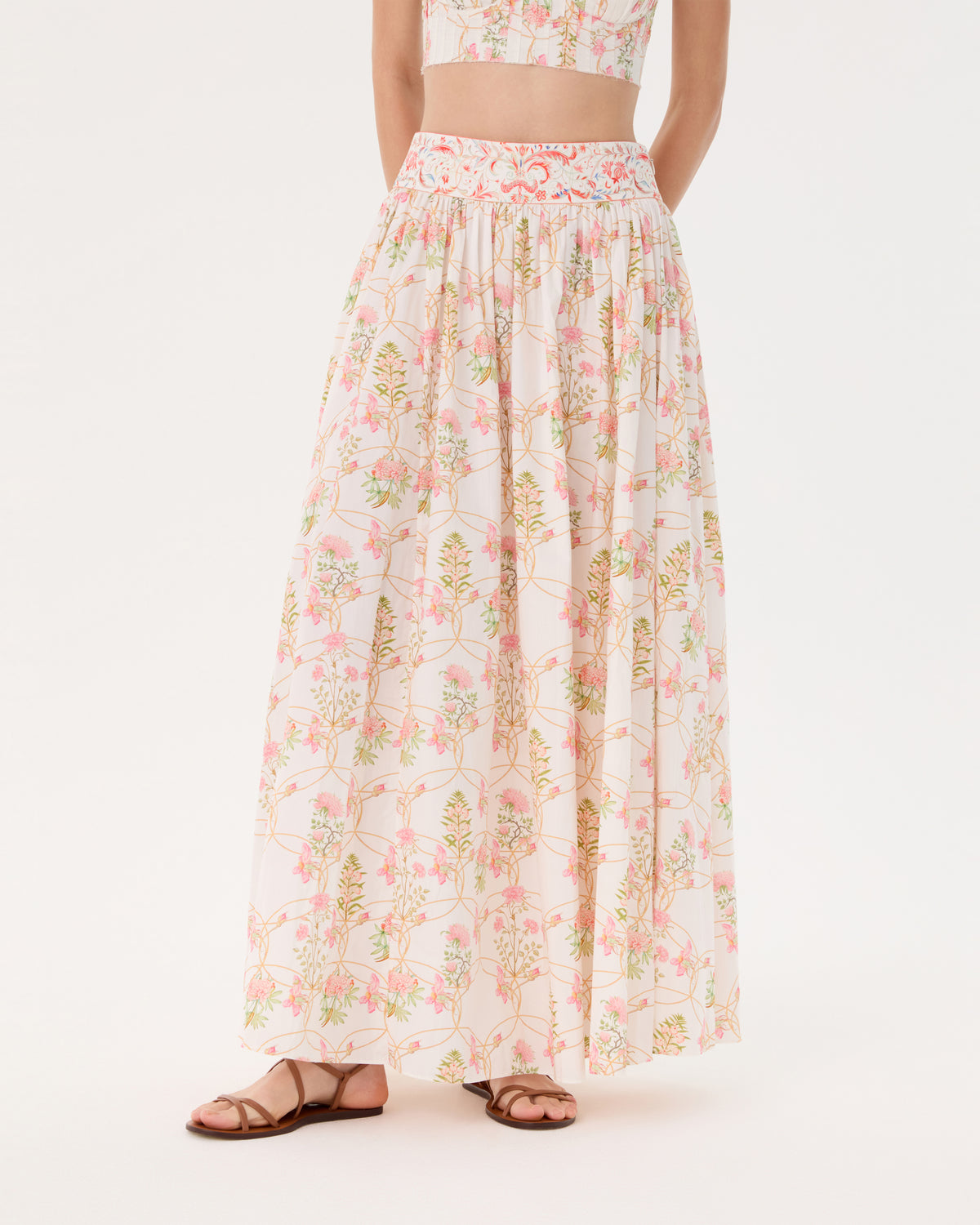Ombretta Skirt in Rose Garden Print