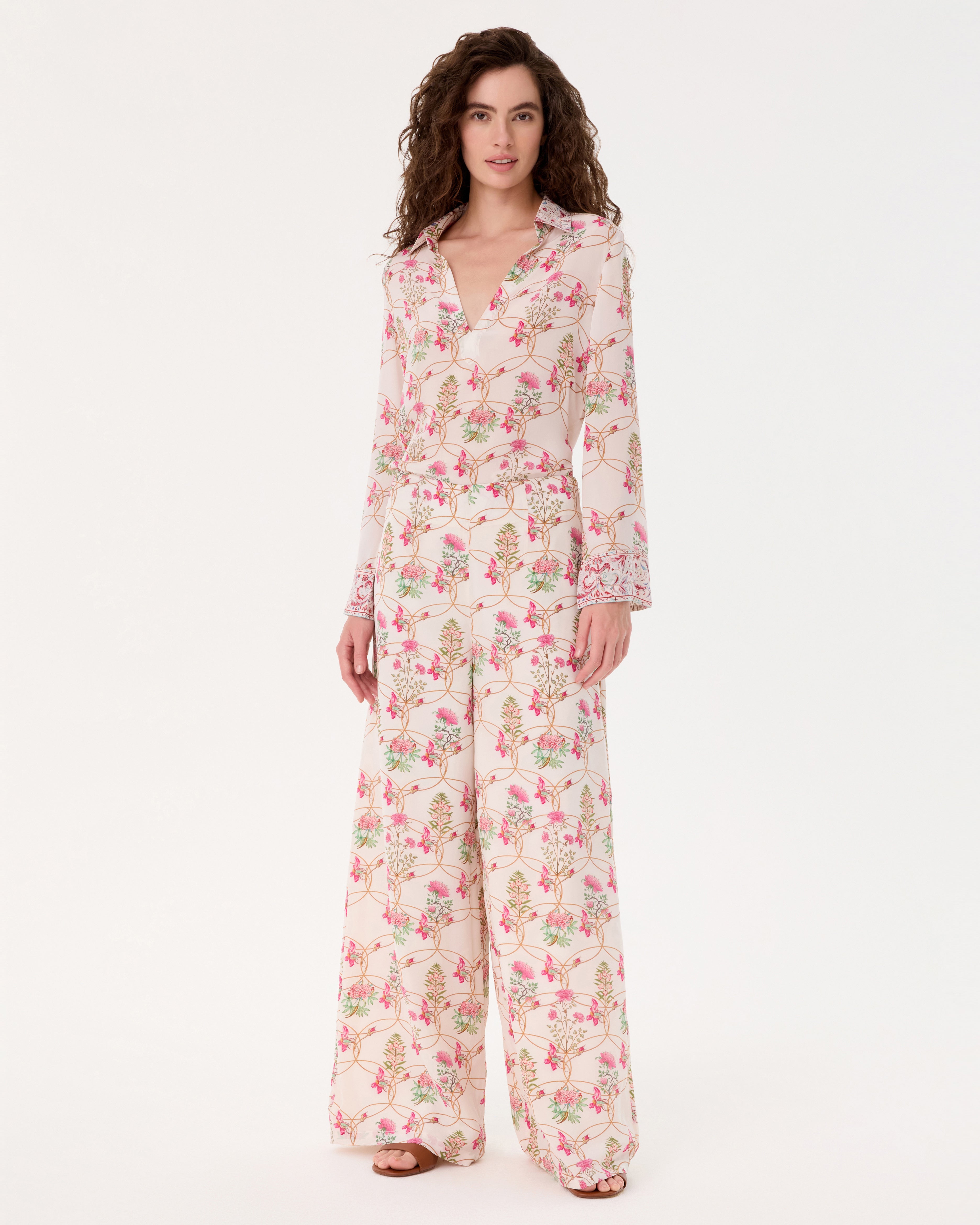 Stephan Trousers in Rose Garden Print