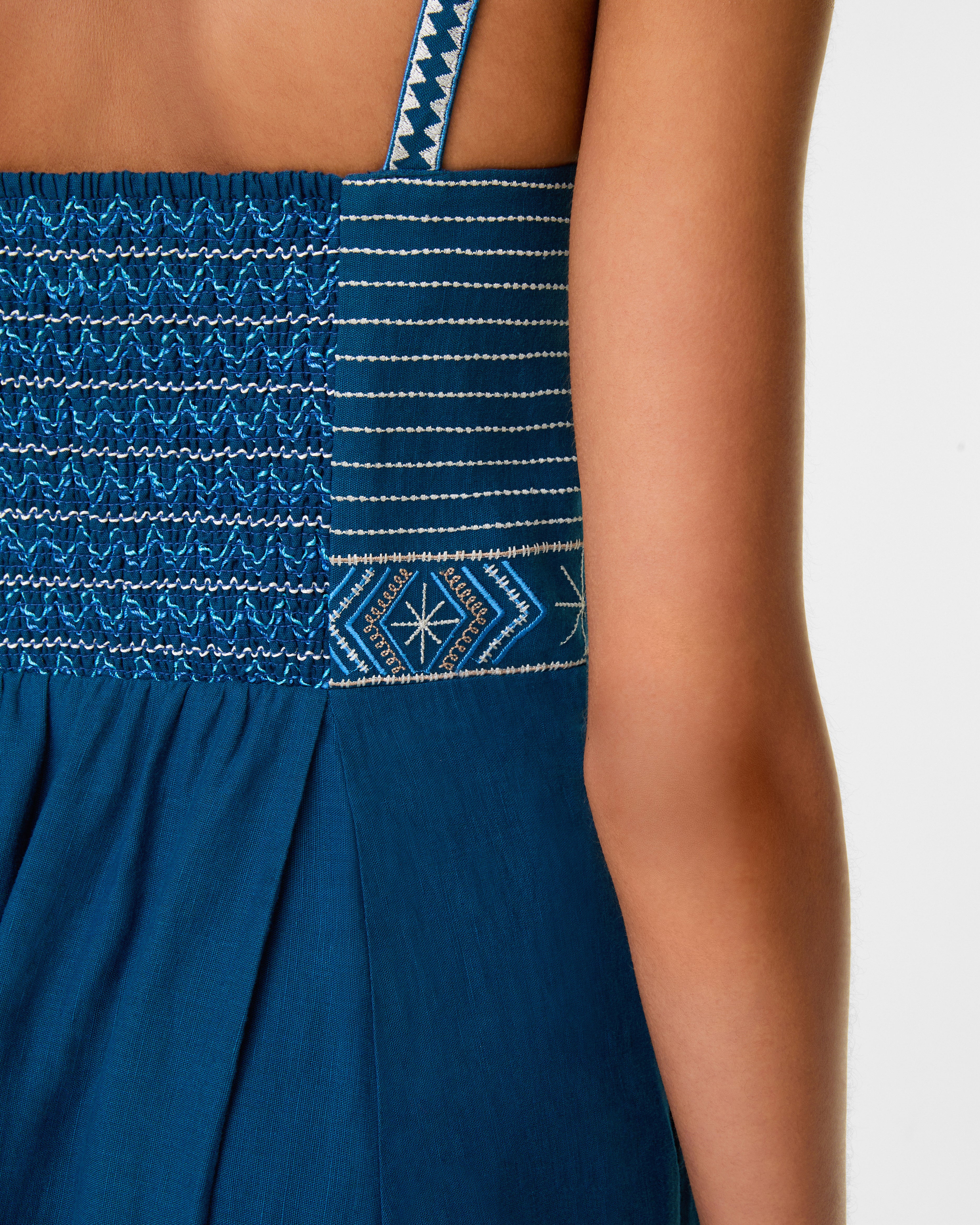 Elida Dress with Ballerina Embroidery