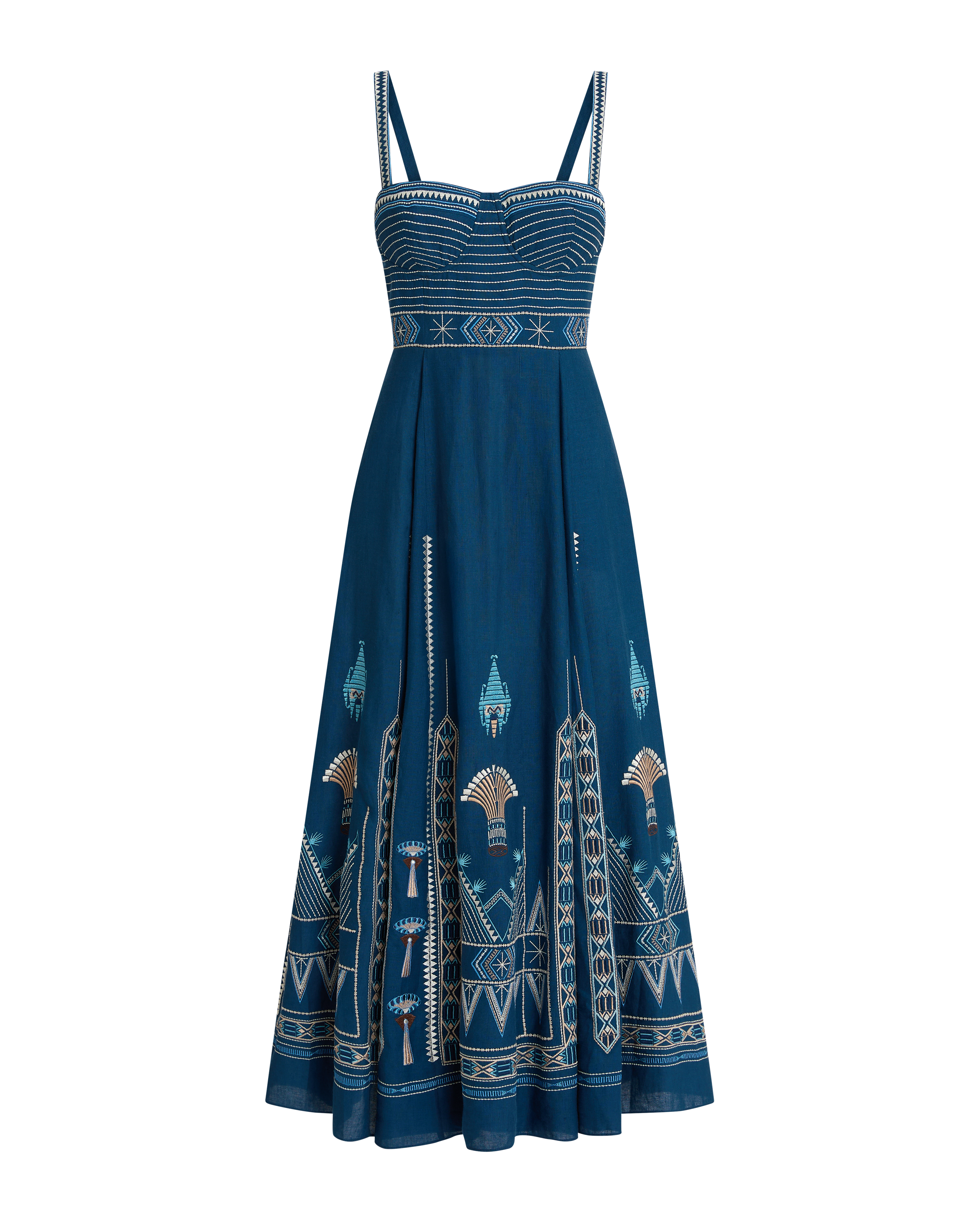 Elida Dress with Ballerina Embroidery
