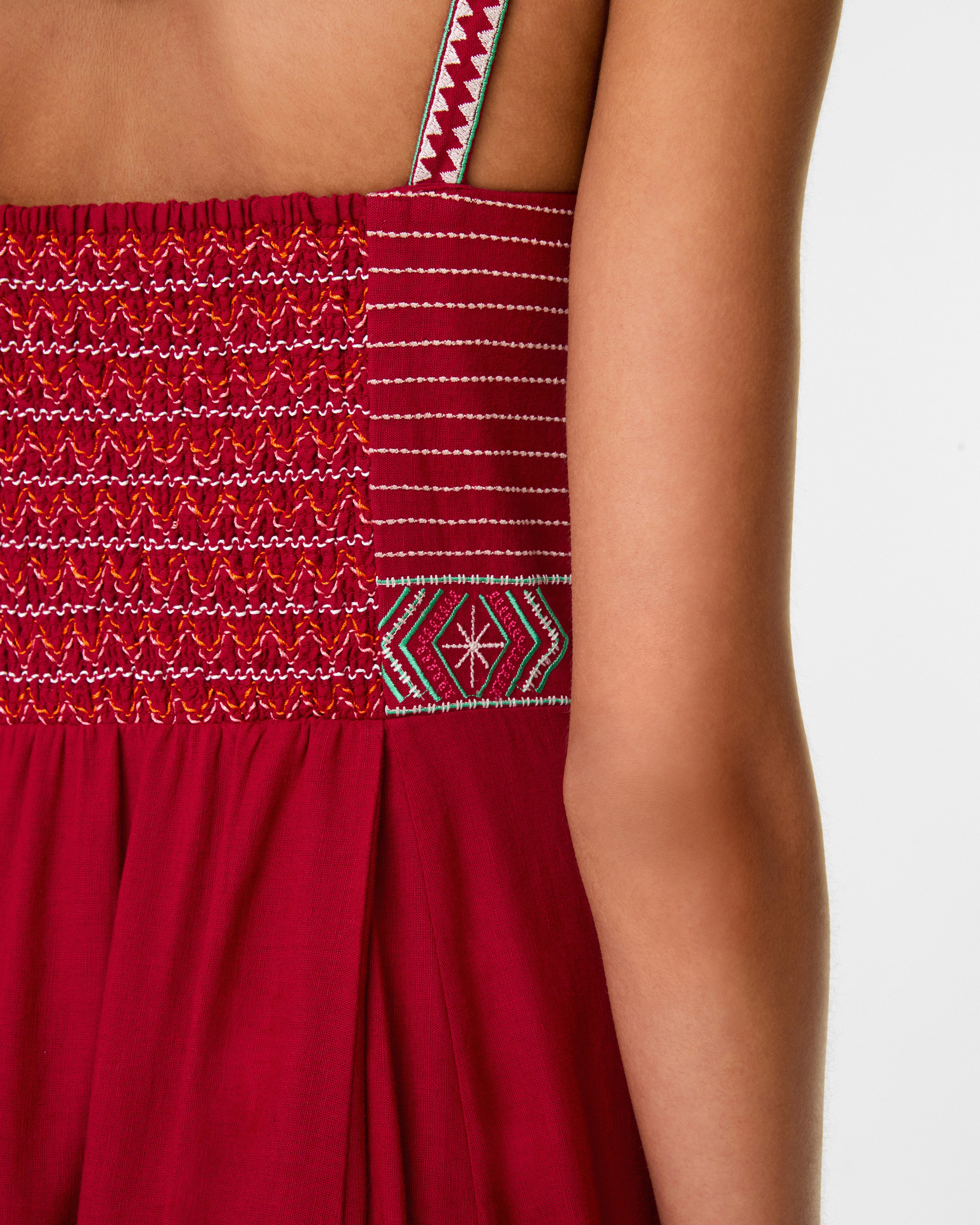 Elida Dress with Ballerina Embroidery