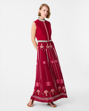Camille Skirt with Ballerina Embroidery