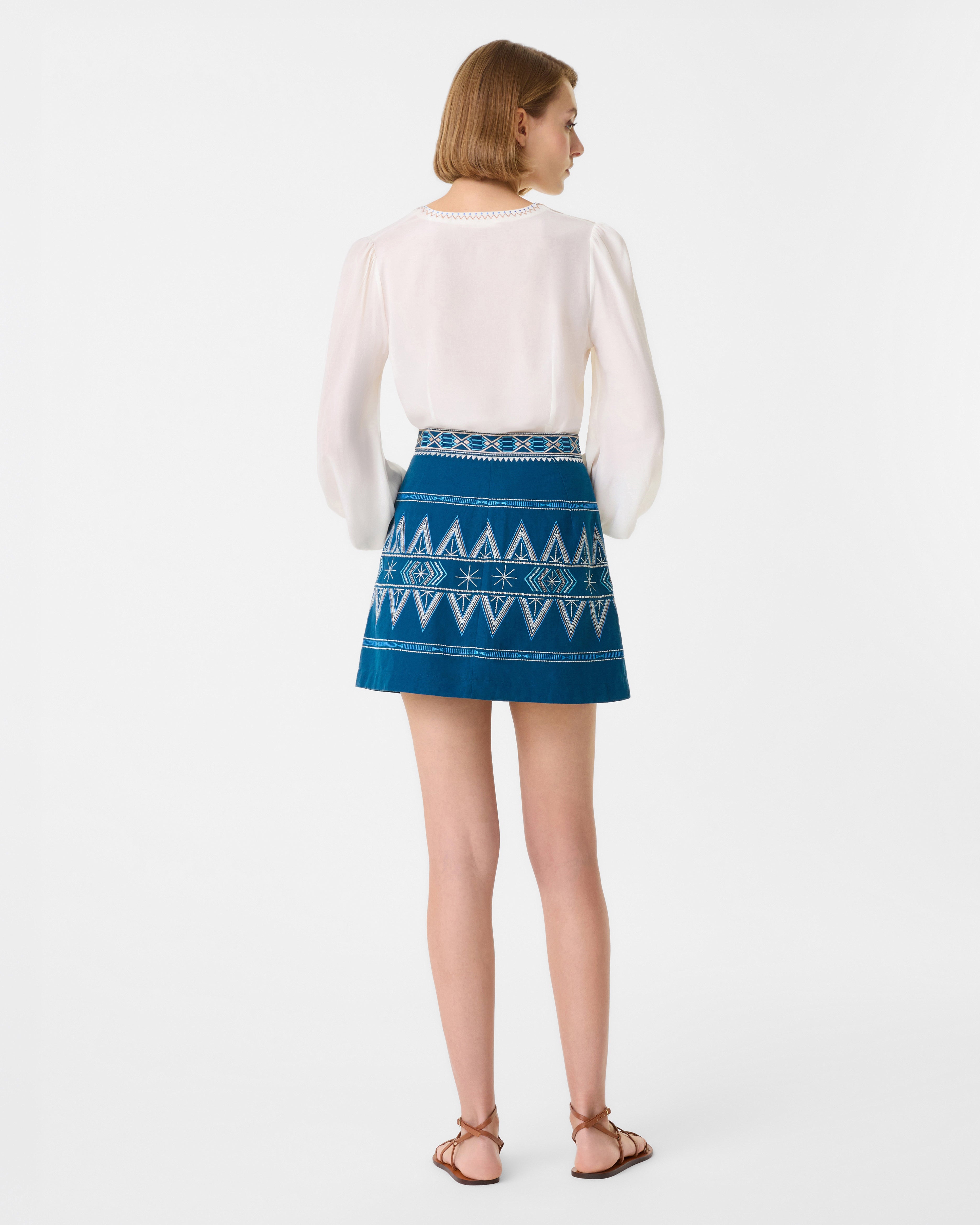 Giuliana Skirt with Ballerina Embroidery