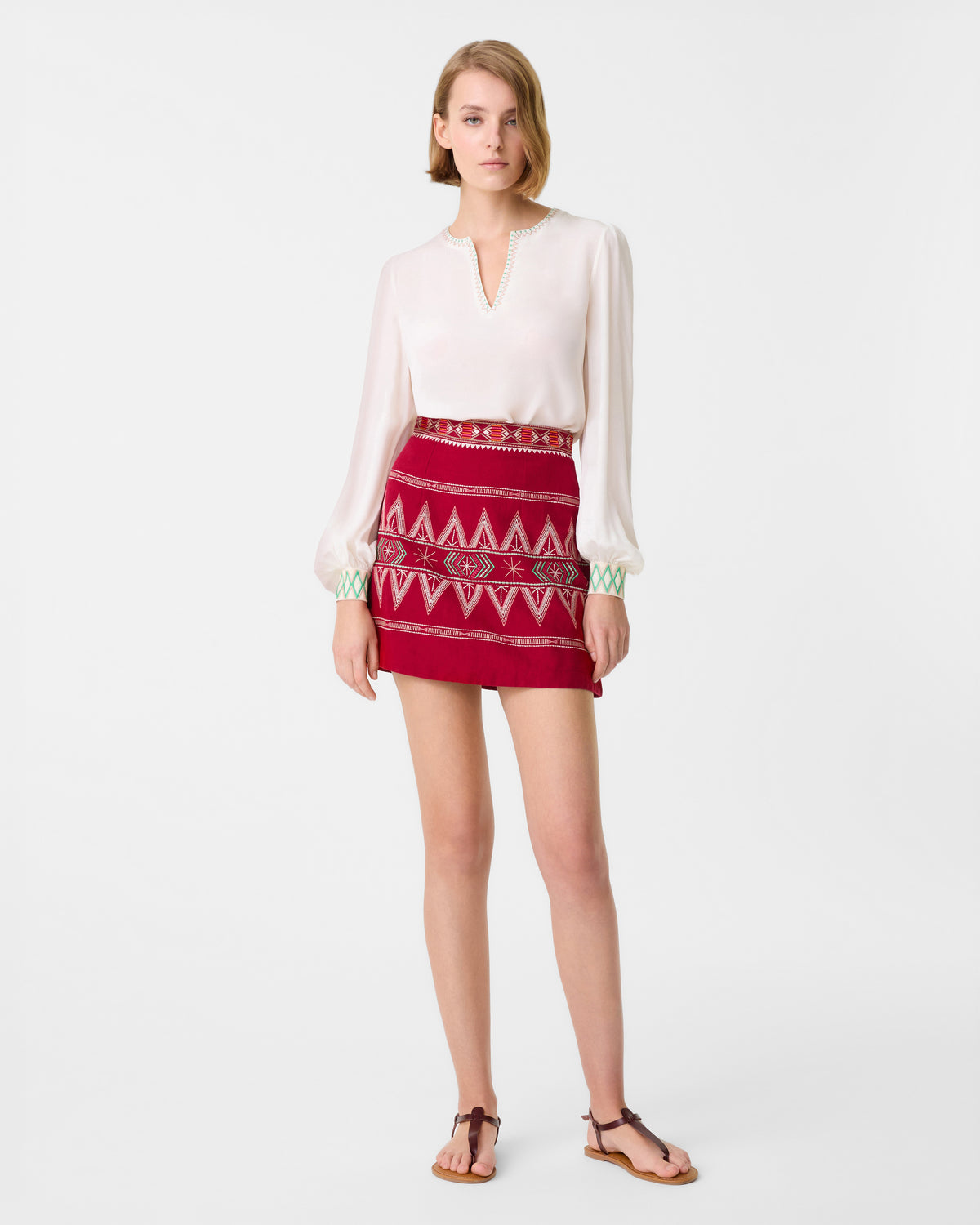 Giuliana Skirt with Ballerina Embroidery
