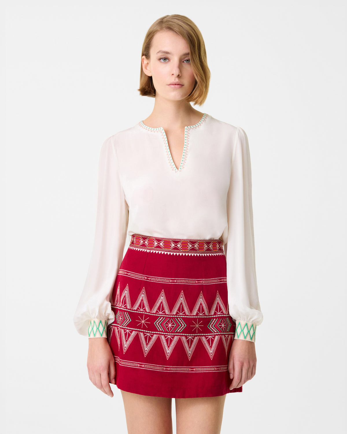 Giuliana Skirt with Ballerina Embroidery