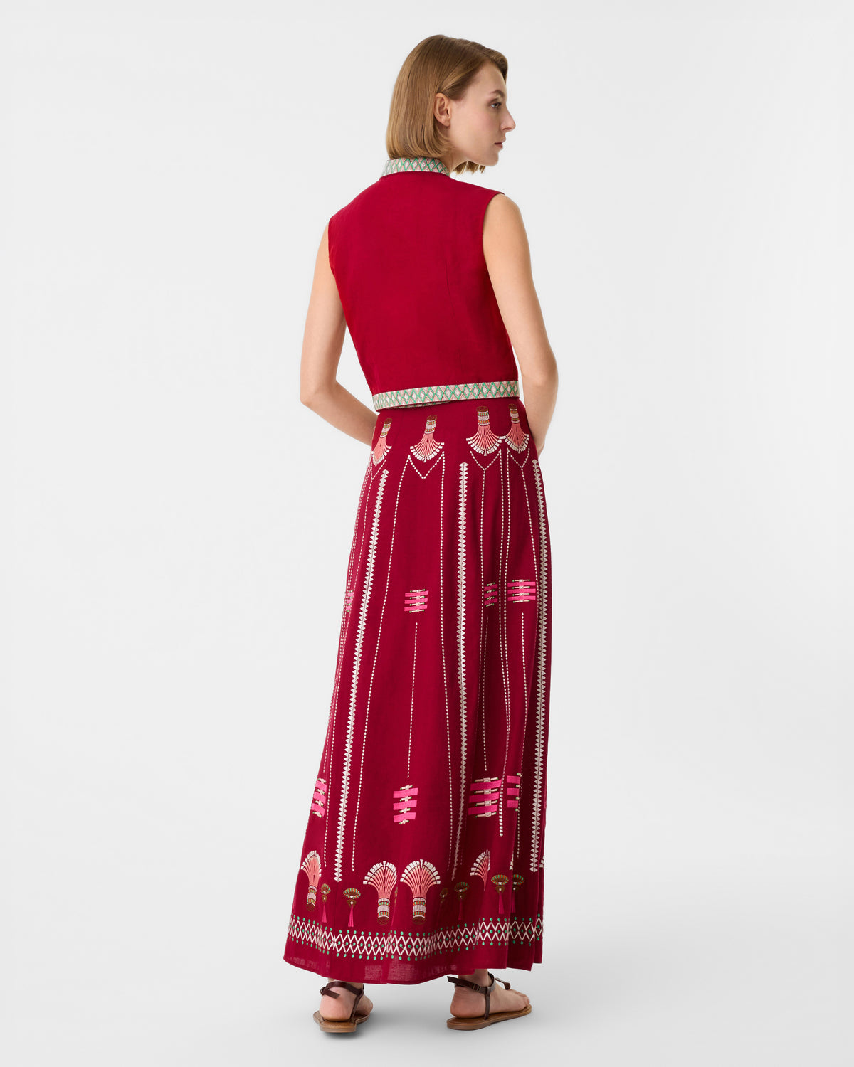 Andorra Top with Ballerina Embroidery