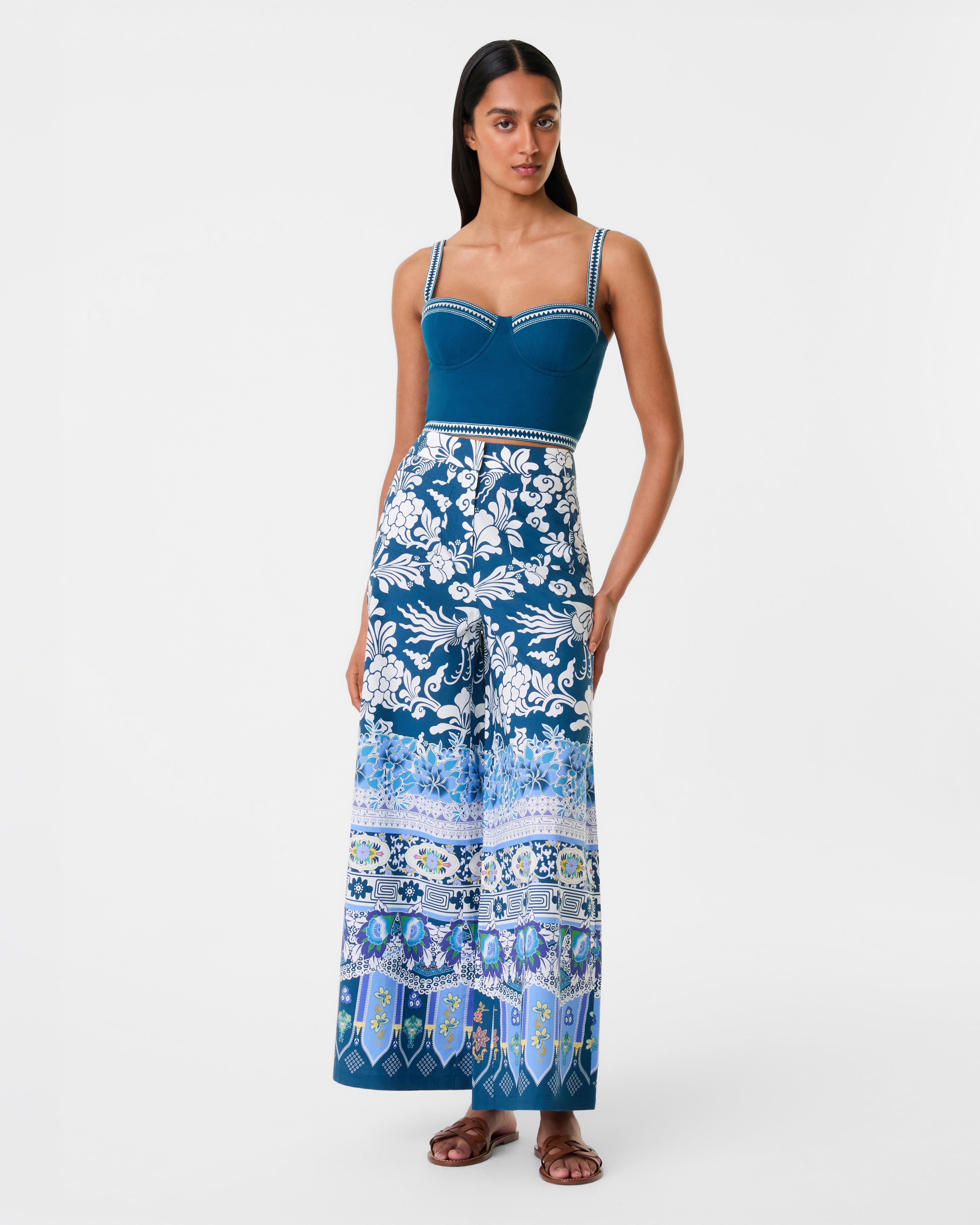 Elettra Top with Ballerina Embroidery