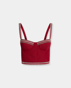 Elettra Top with Ballerina Embroidery