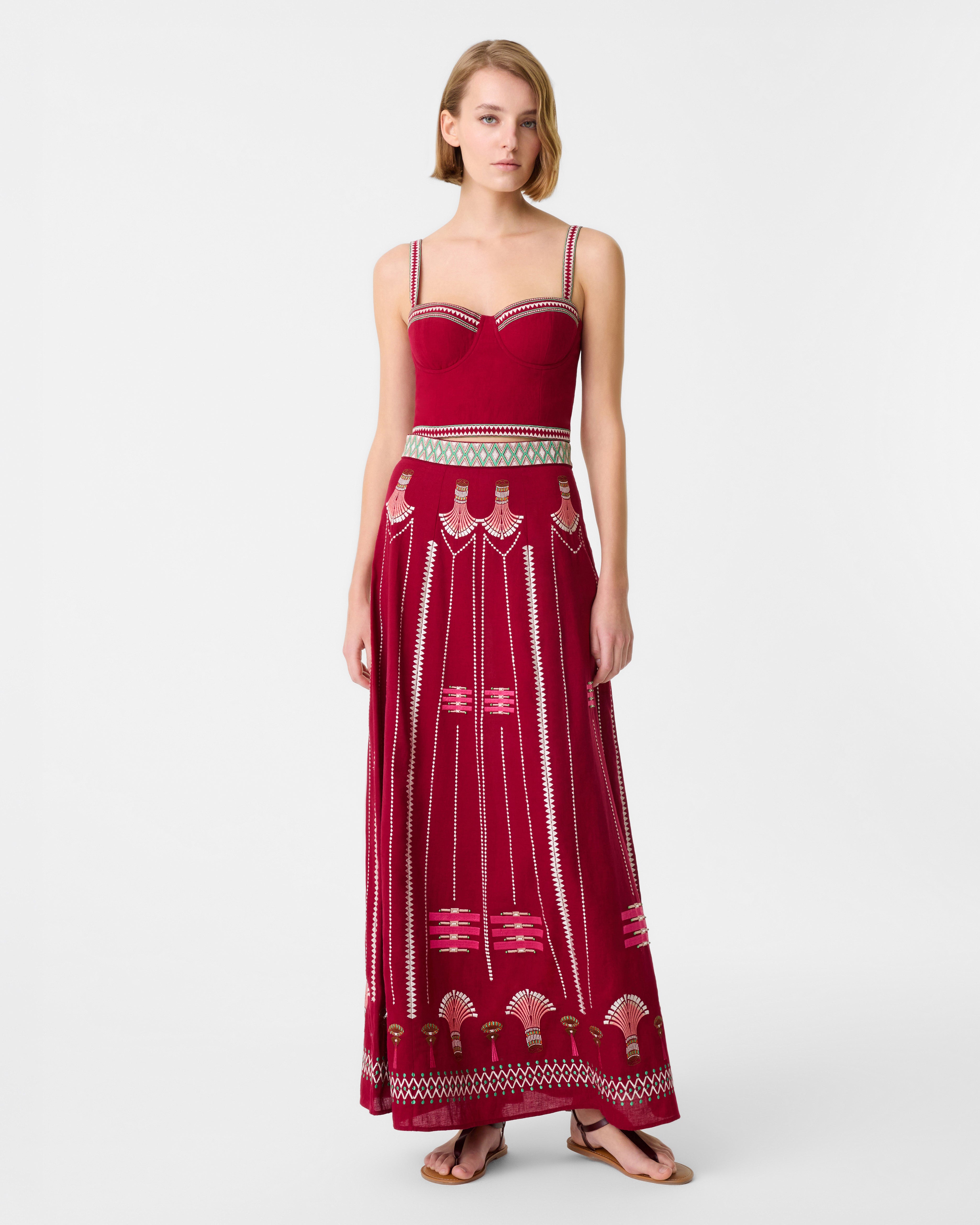 Elettra Top with Ballerina Embroidery