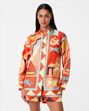 Kelsy Shirt in Louis Barthélemy Print