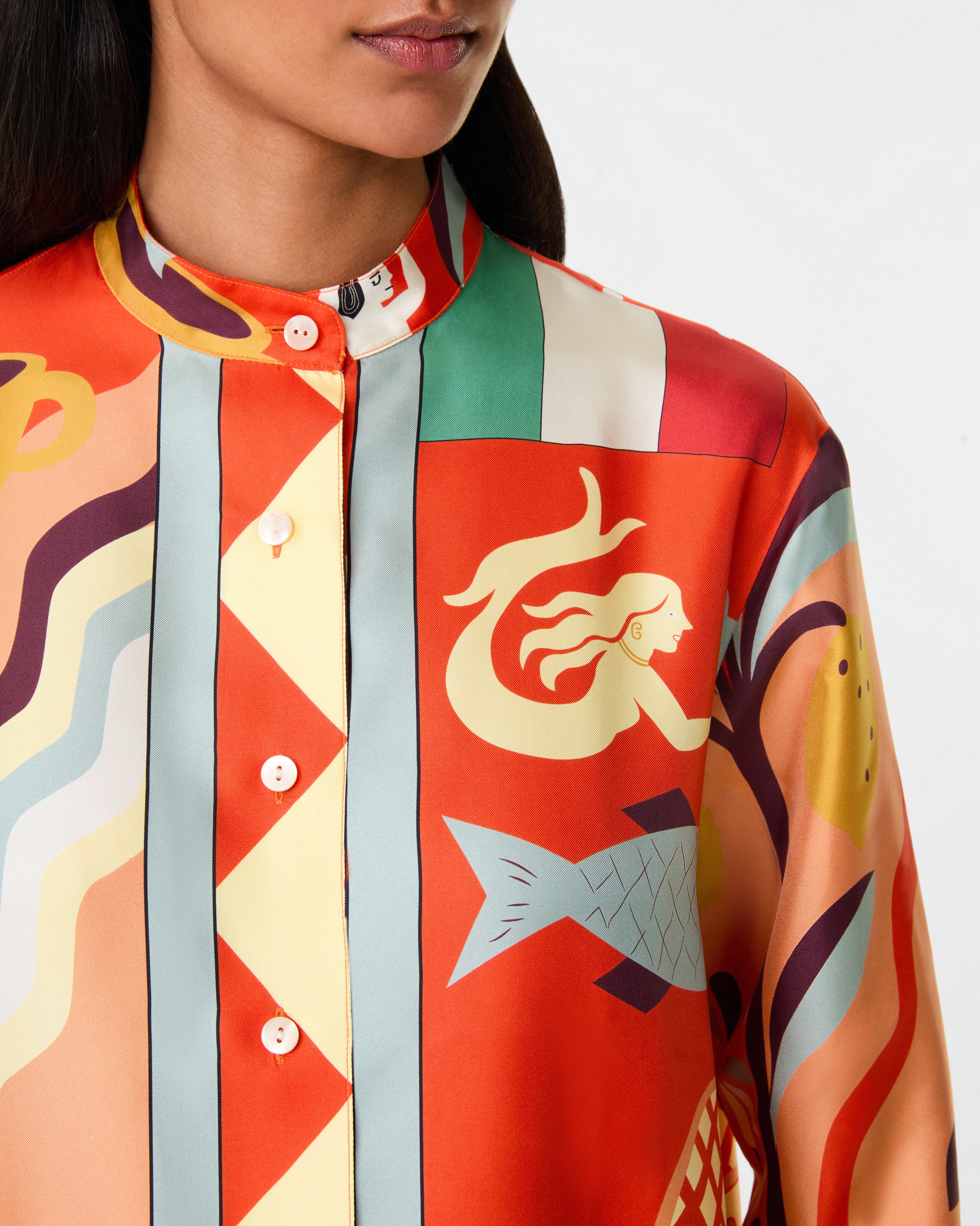 Kelsy Shirt in Louis Barthélemy Print