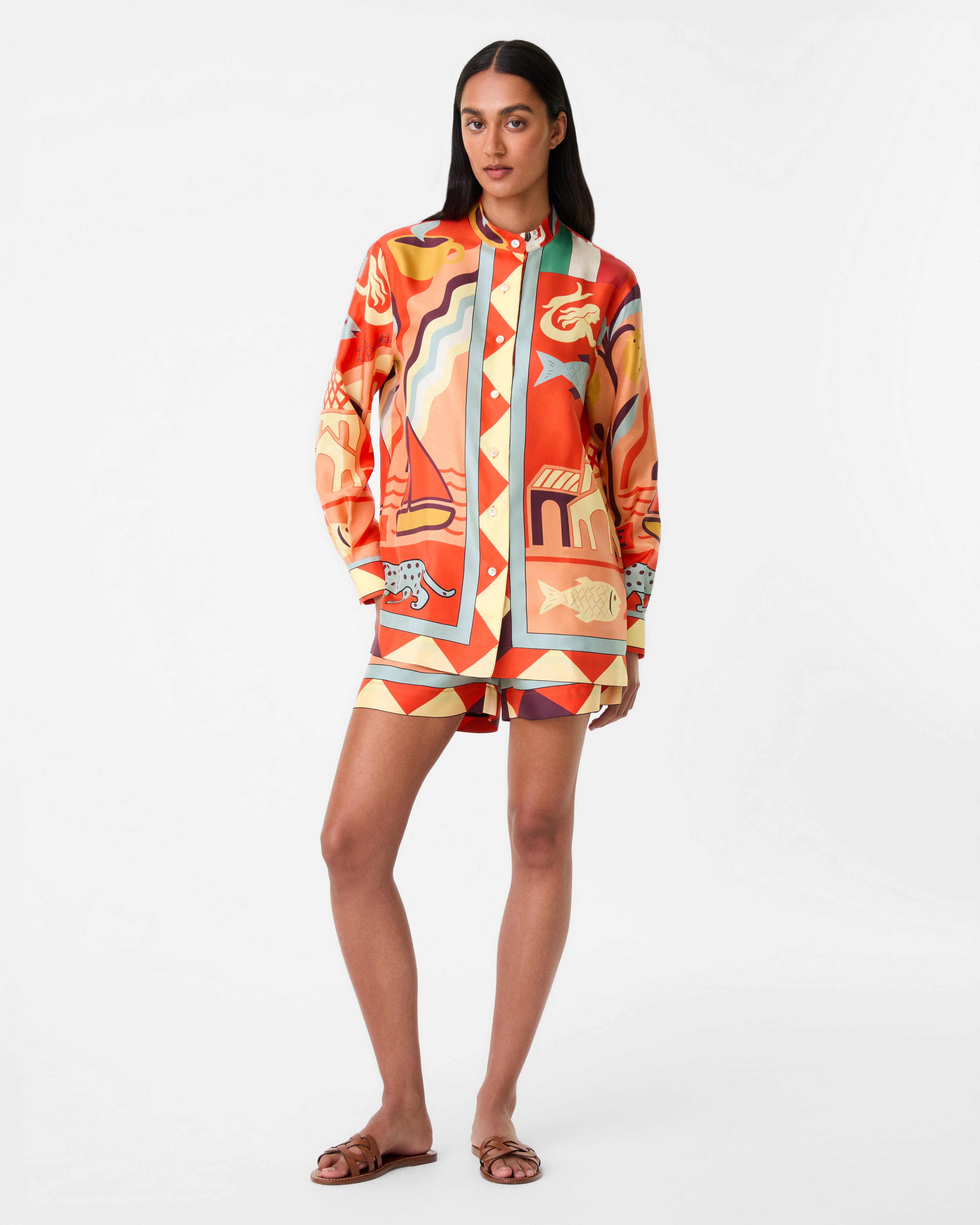 Kelsy Shirt in Louis Barthélemy Print